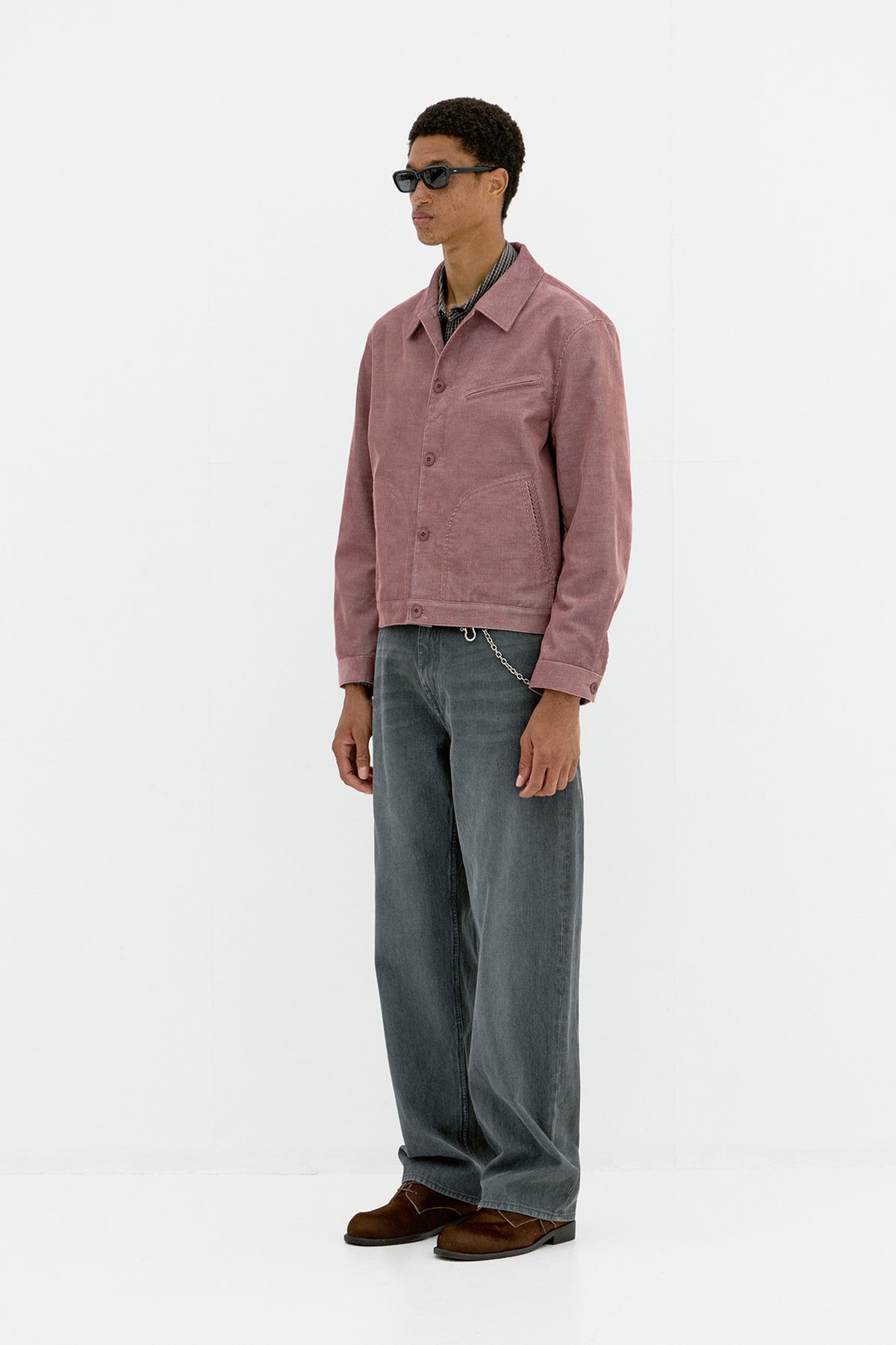 Coor - Corduroy Multi Pocket Shirt Jacket (Indi Pink) product image 3 | TRAB K-Fashion Australia