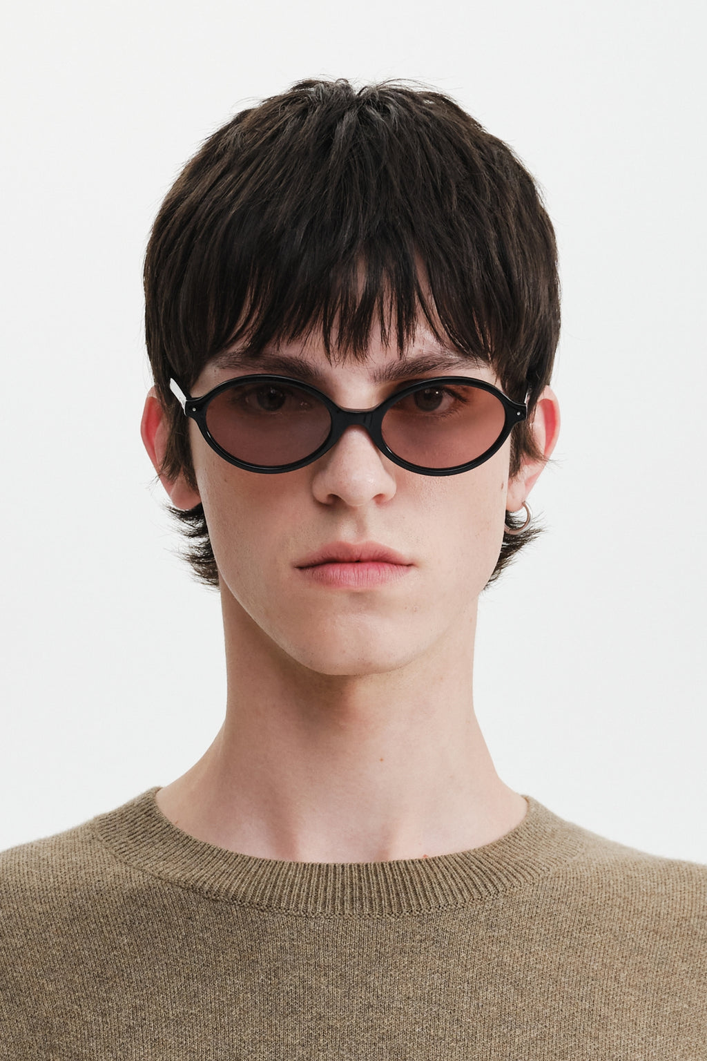 Matin Kim - Matin Narrow Round Sunglasses (Brown) product image 9 | TRAB K-Fashion Australia
