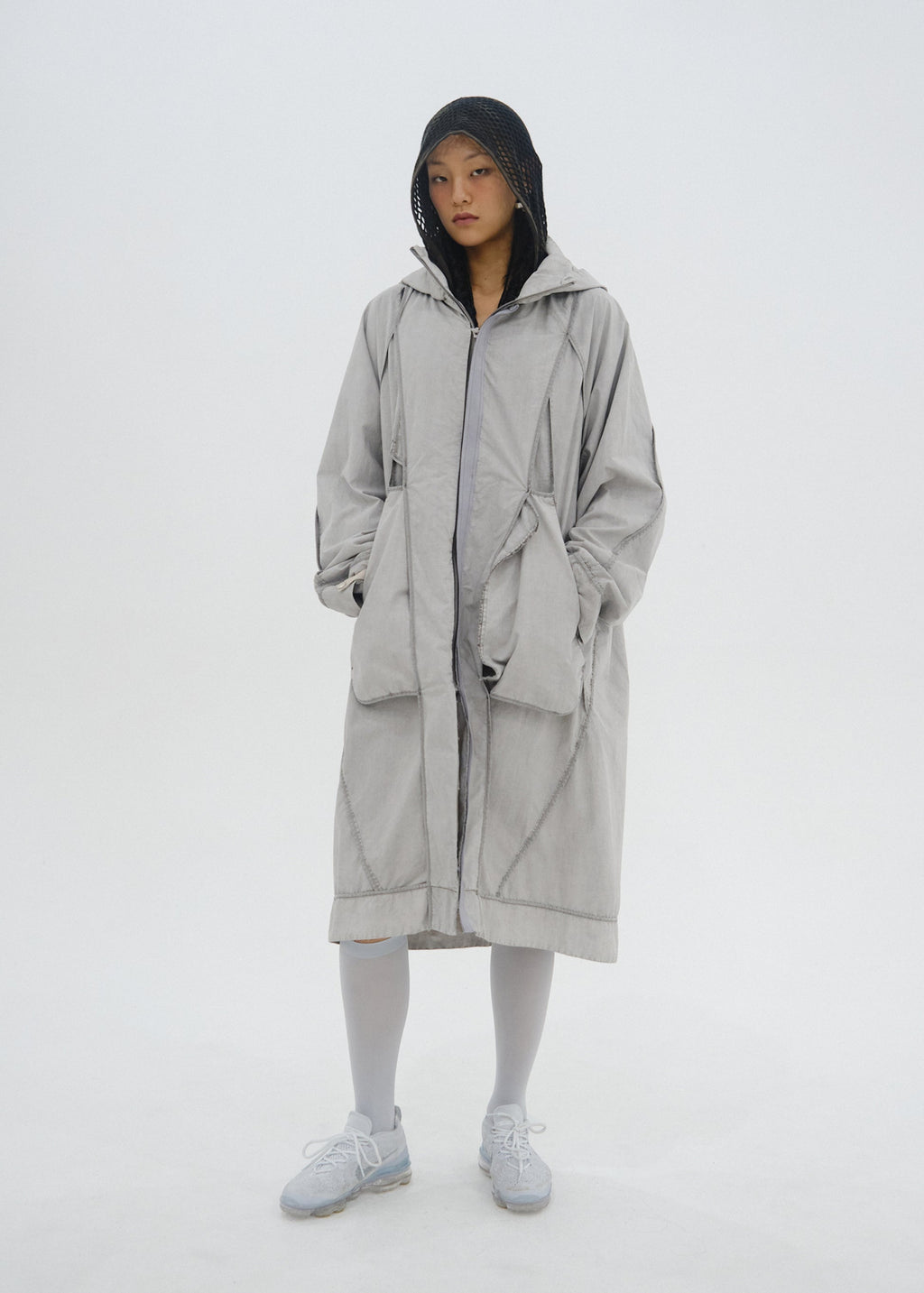Hyein Seo - Reversed Coat (Moon Grey) product image 5 | TRAB K-Fashion Australia