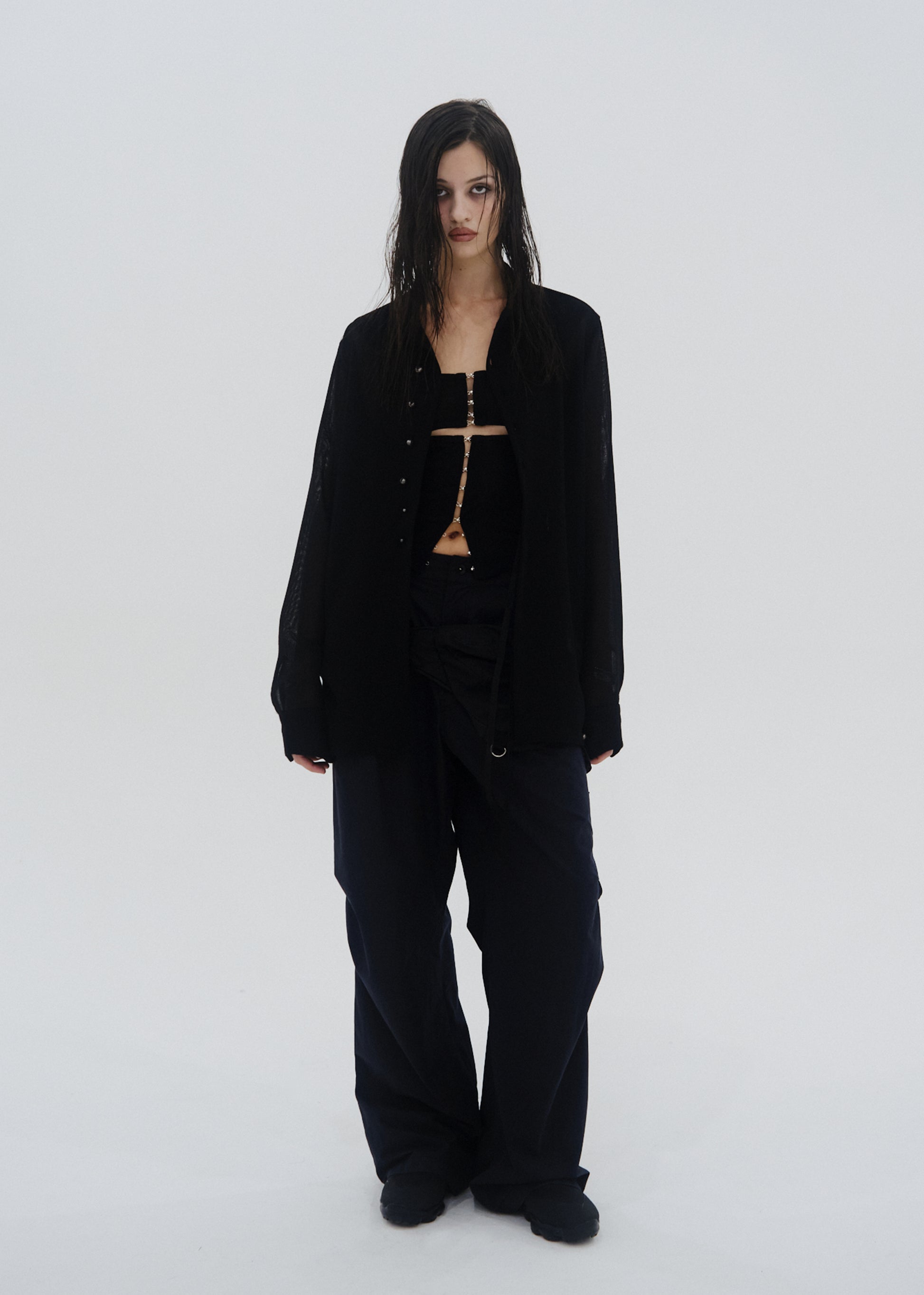 Hyein Seo - Seed Button Shirt (Black) product image 5 | TRAB K-Fashion Australia