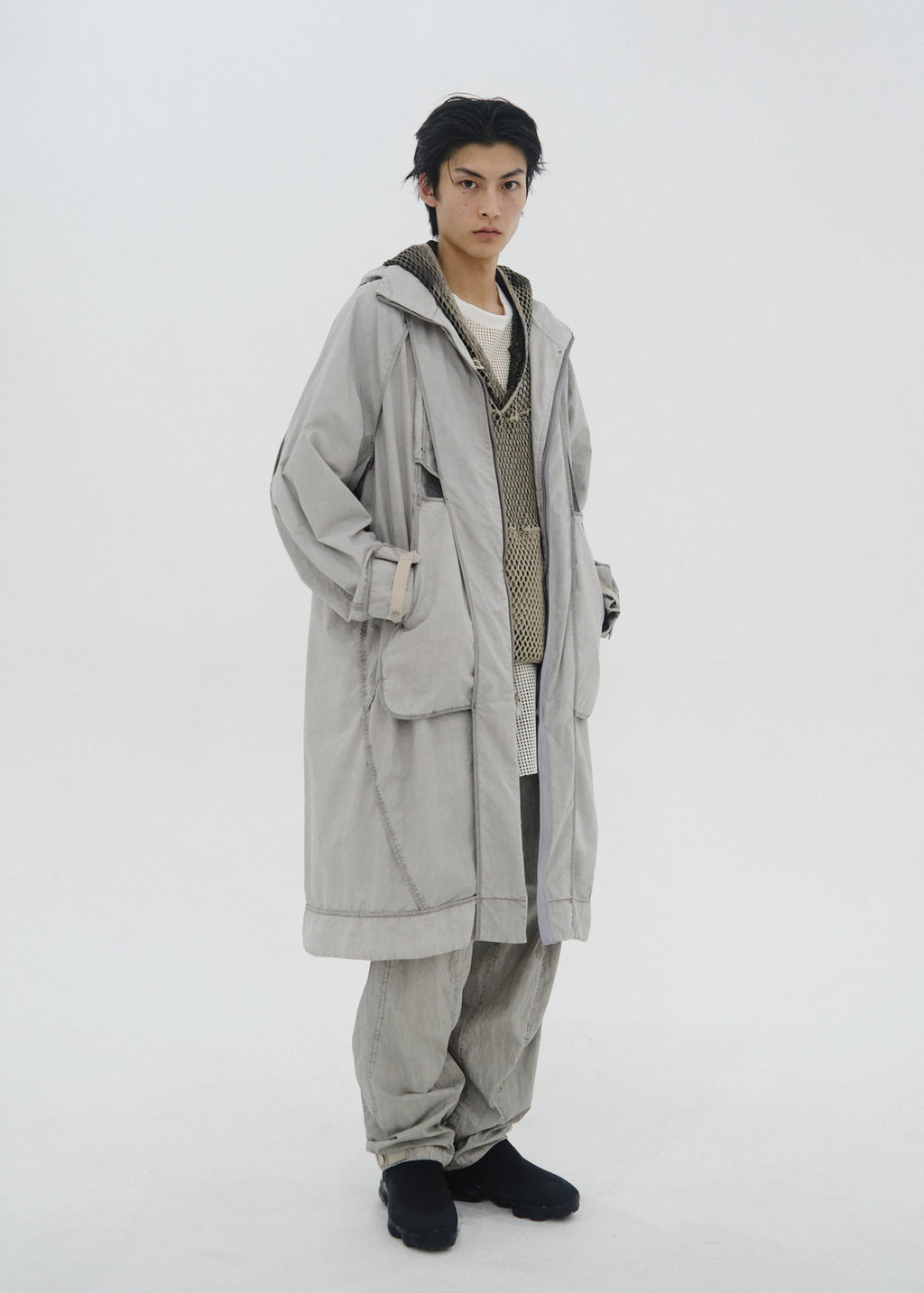 Hyein Seo - Bent Trouser w/ Belt (Moon Grey) product image 5 | TRAB K-Fashion Australia