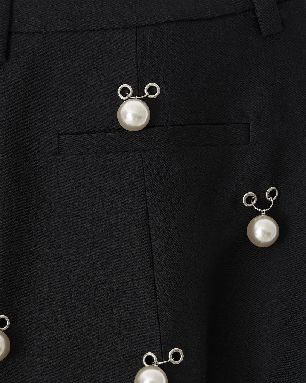 Kimhe Kim - Pearl Embellished Wool-Silk Balloon Trousers (Black) product image 12 | TRAB K-Fashion Australia