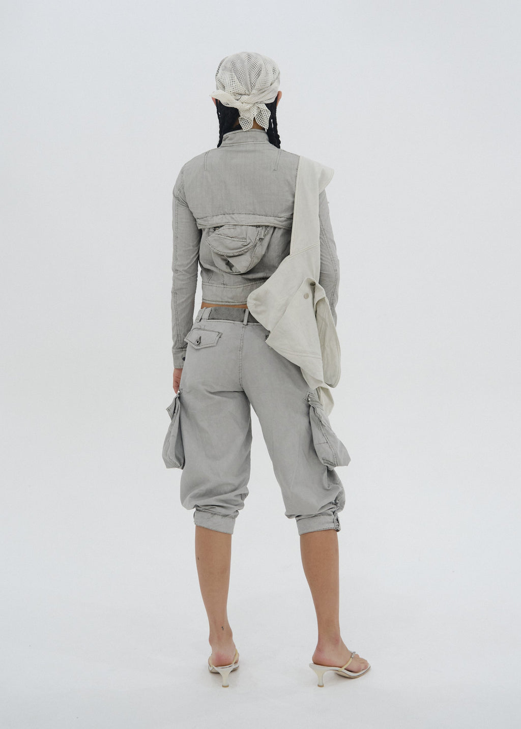 Hyein Seo - Dyed Moto Jacket (Moon Grey) product image 5 | TRAB K-Fashion Australia