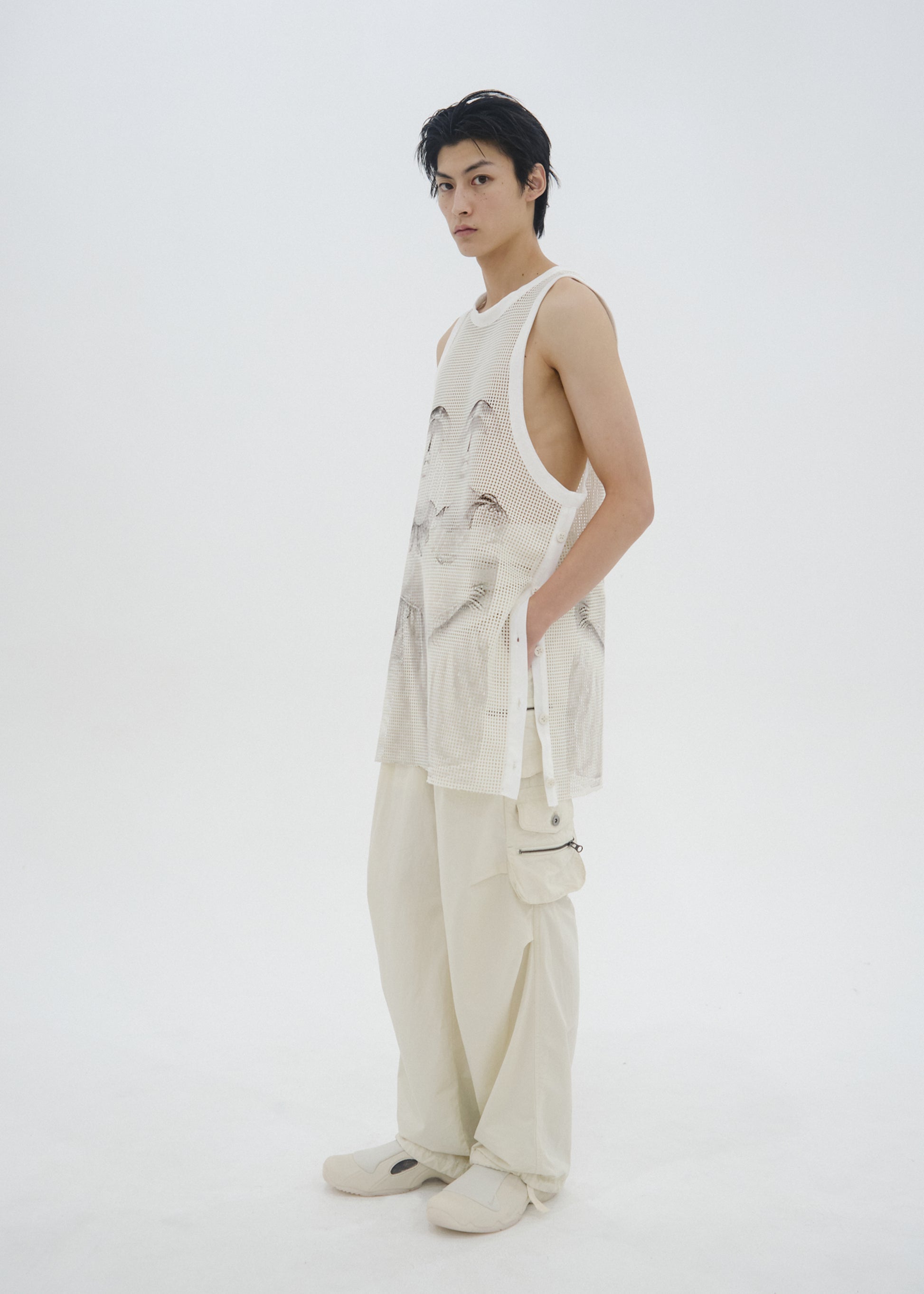 Hyein Seo - "JR" Mesh Sleeveless (White) product image 5 | TRAB K-Fashion Australia