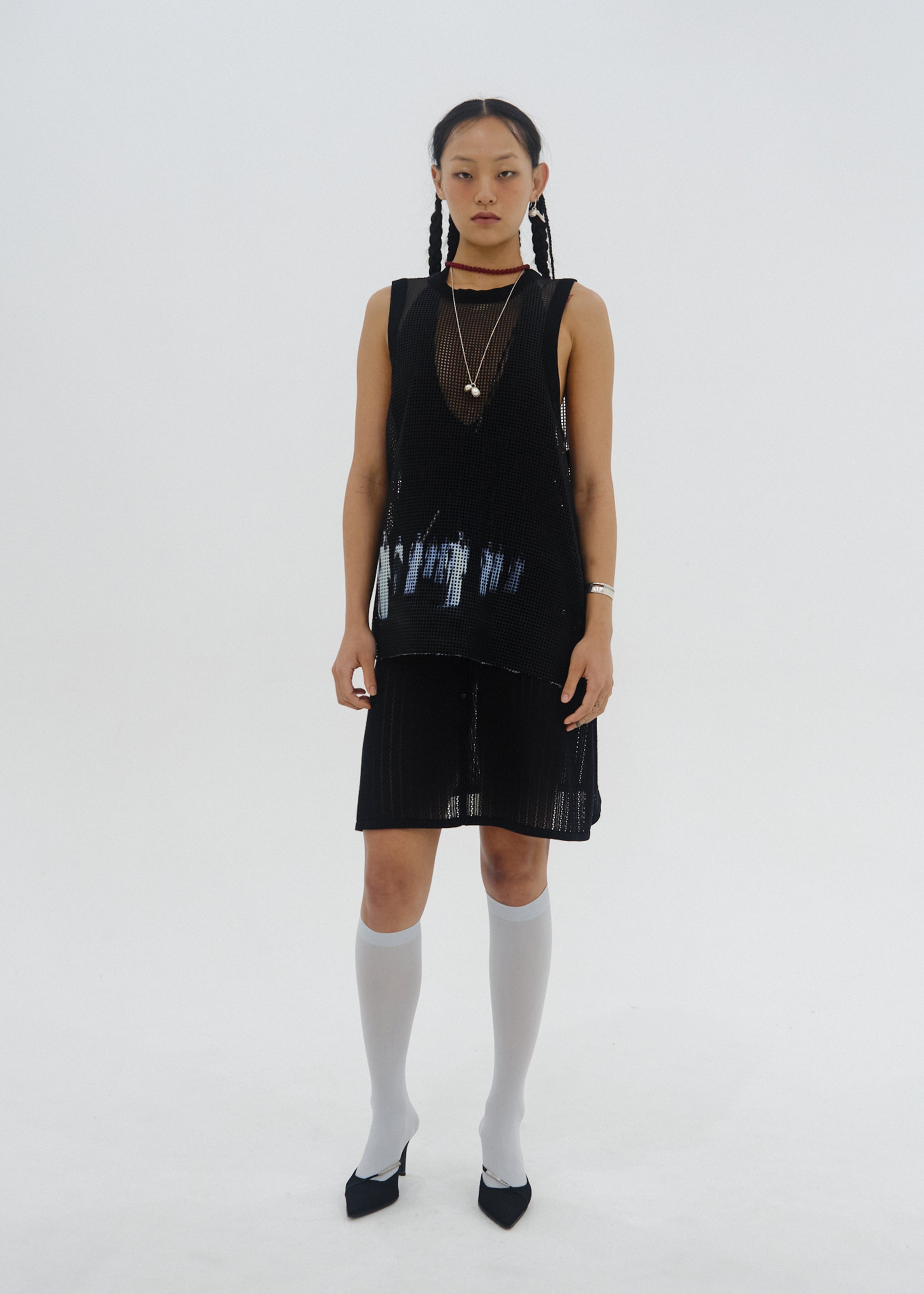 Hyein Seo - "JR" Mesh Sleeveless (Black) product image 5 | TRAB K-Fashion Australia