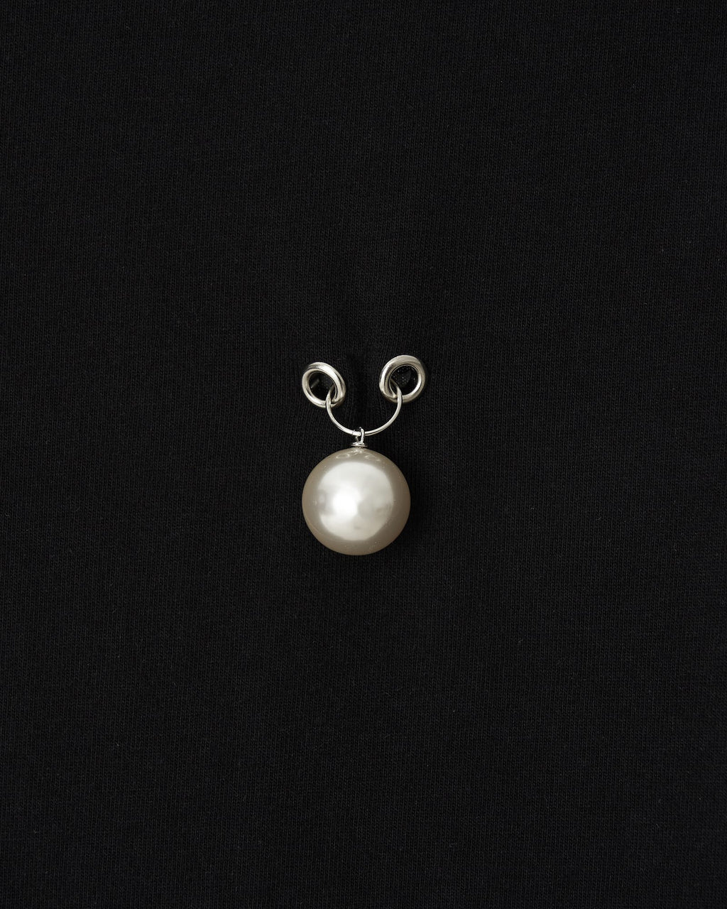 Kimhe Kim - Two Pearls Piercing T-Shirt (Black) product image 5 | TRAB K-Fashion Australia