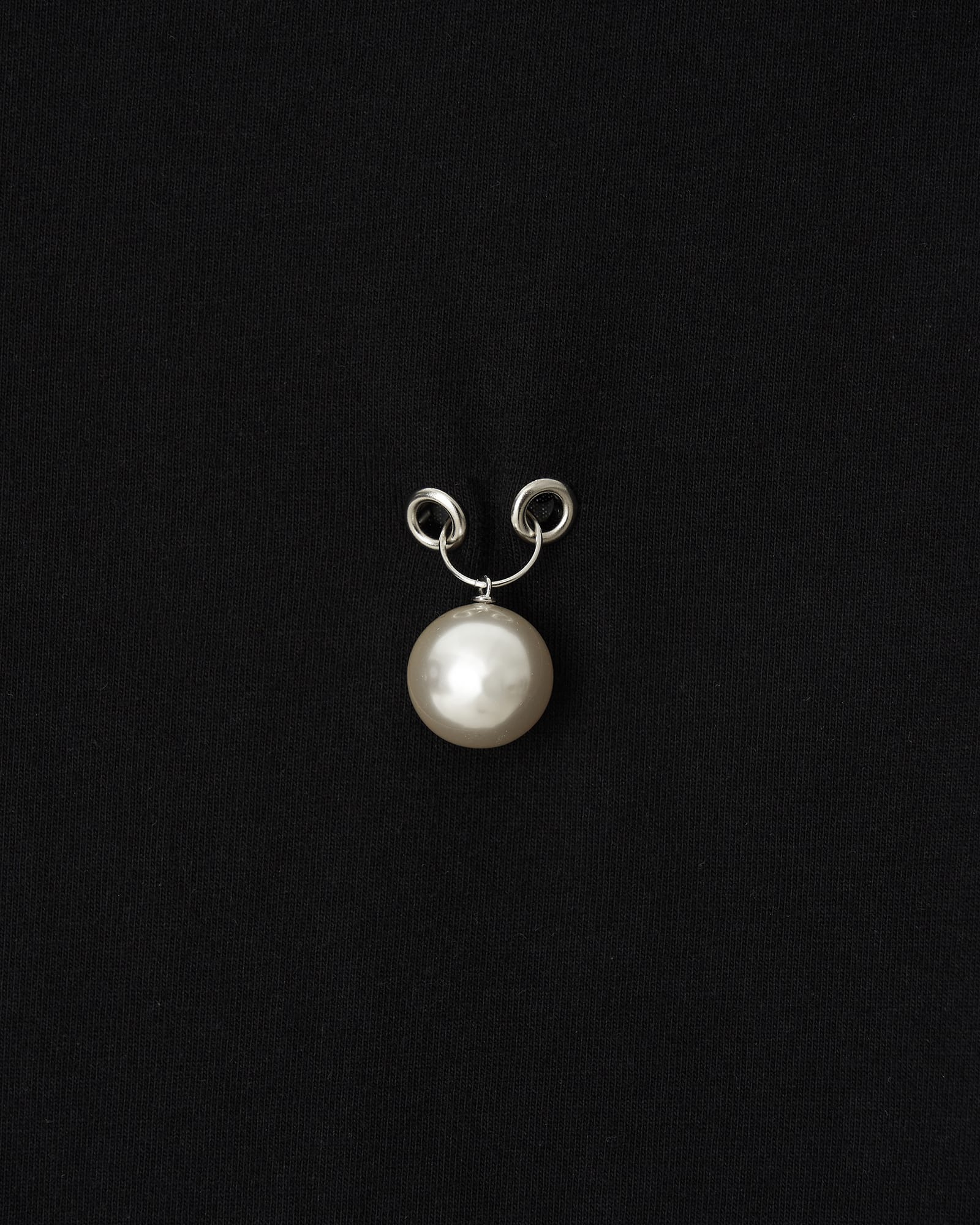 Kimhe Kim - Two Pearls Piercing T-Shirt (Black) product image 5 | TRAB K-Fashion Australia