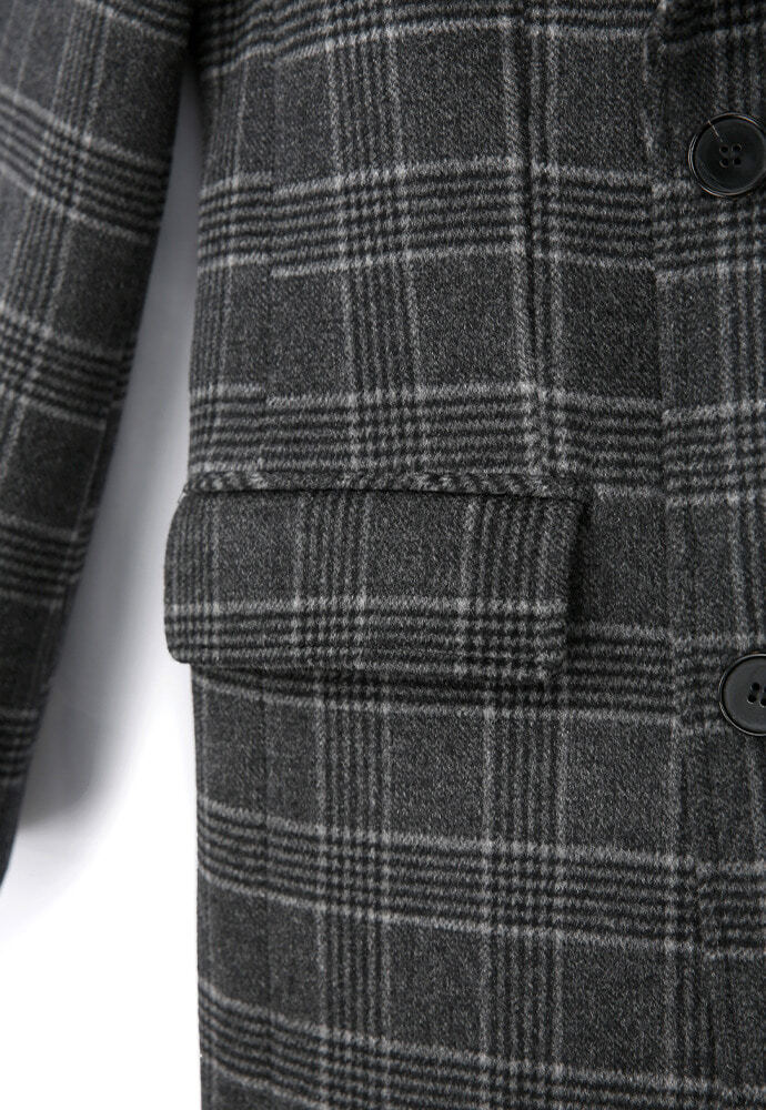 Tonywack - Crudo Check Double Coat (Grey Check) product image 11 | TRAB K-Fashion Australia
