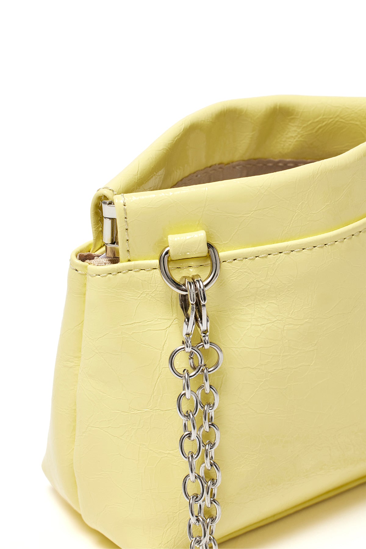 Matin Kim - Glossy Leather Mini Wallet Bag (Light Yellow) product image 4 | TRAB K-Fashion Australia