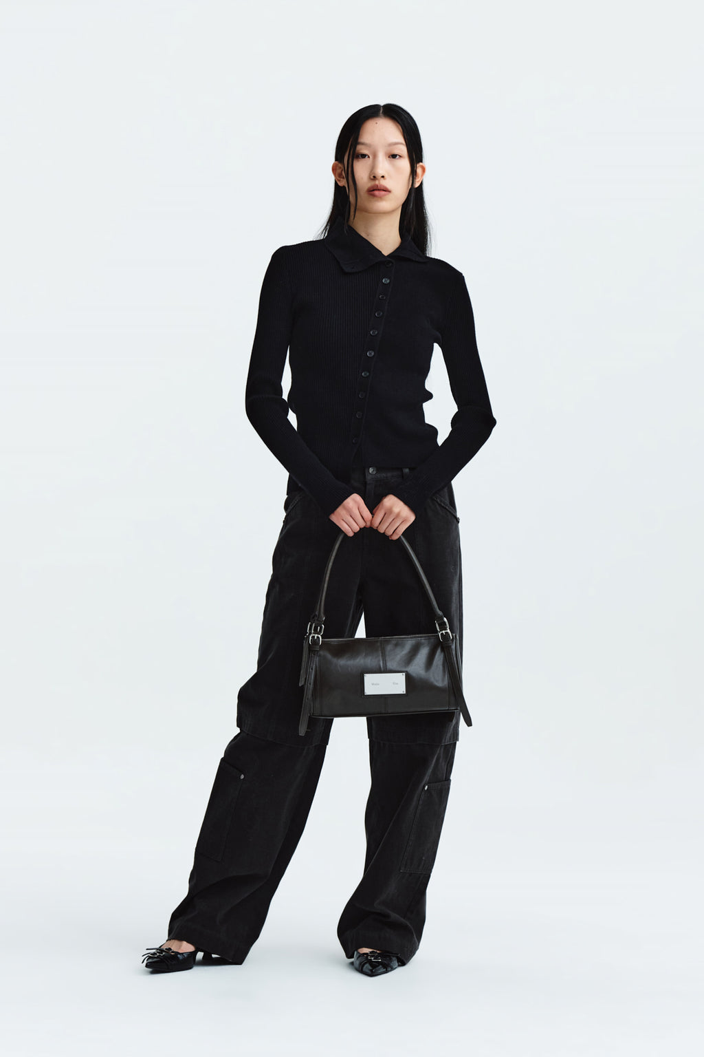 Matin Kim - Patch Pocket Washed Cargo Pants (Dark Khaki) product image 8 | TRAB K-Fashion Australia