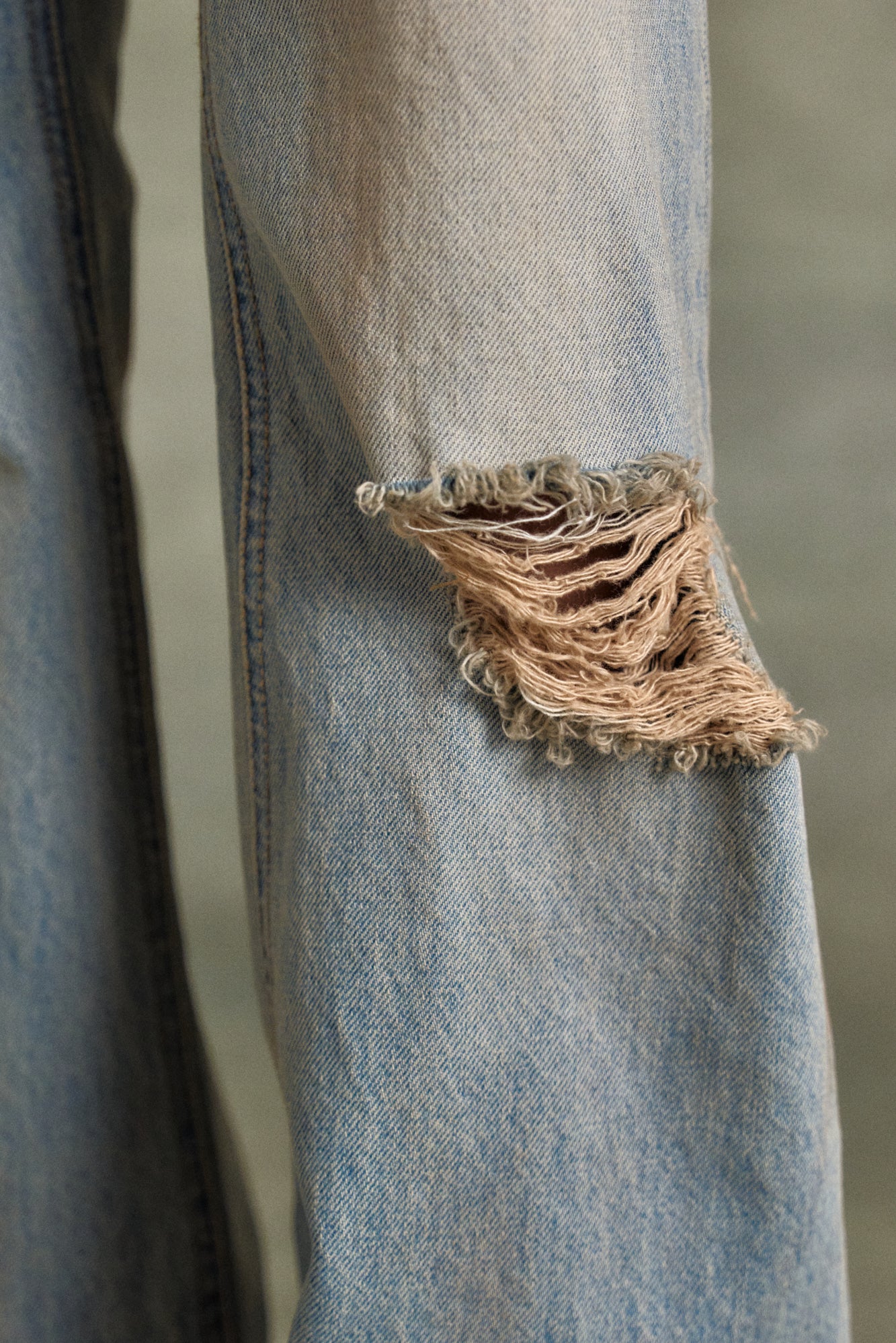 Andersson Bell - Deconstructed Dirty Wash Bootcut Jeans (Washed Blue) product image 6 | TRAB K-Fashion Australia