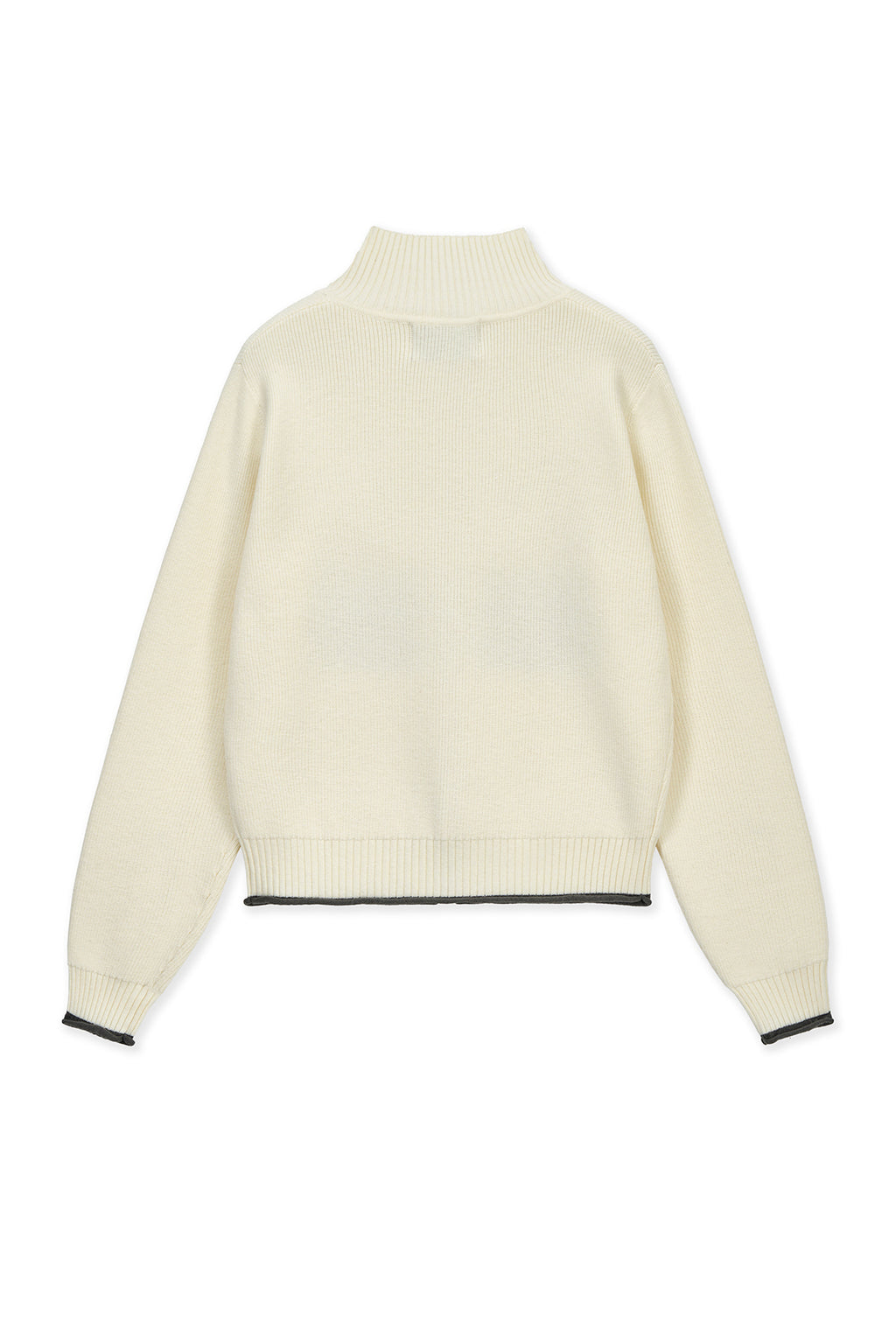 Matin Kim - Matin Spell Point Knit Zip Up (Ivory) product image 2 | TRAB K-Fashion Australia