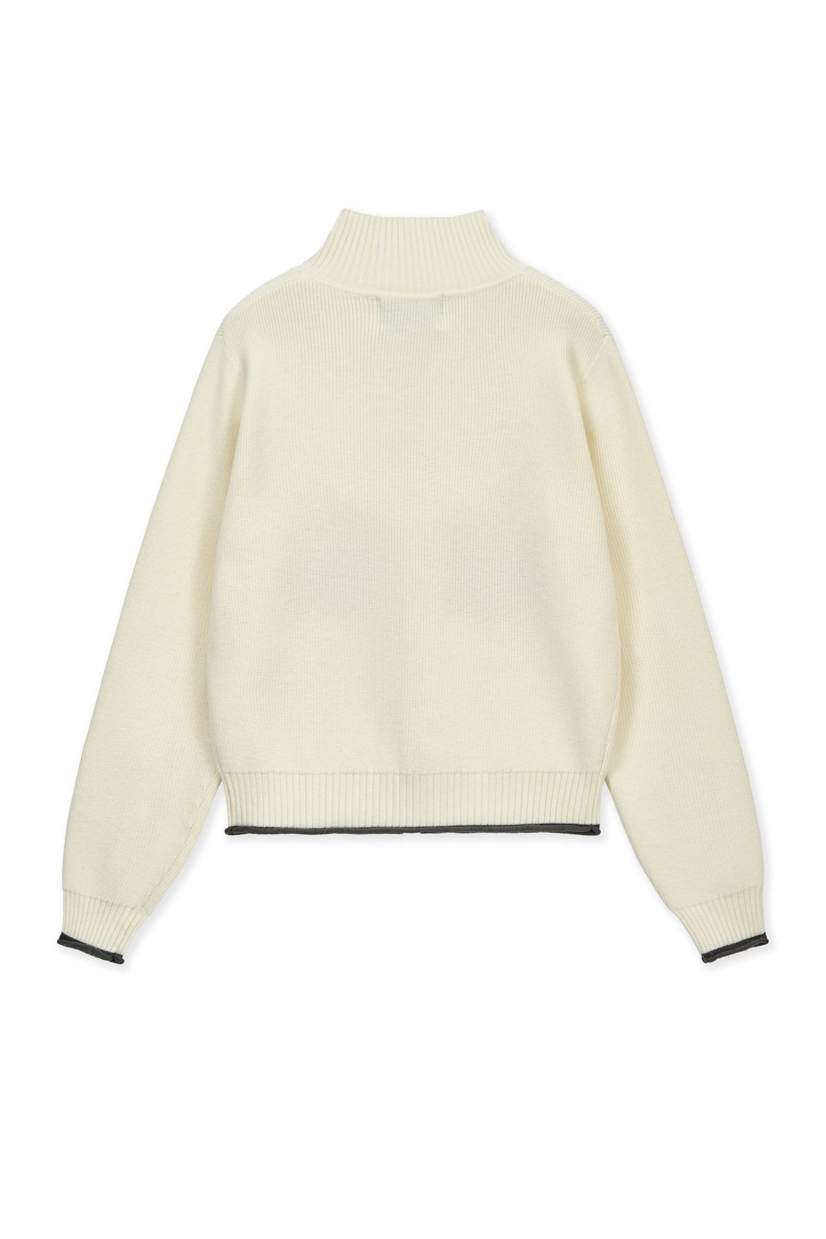 Matin Kim - Matin Spell Point Knit Zip Up (Ivory) product image 2 | TRAB K-Fashion Australia