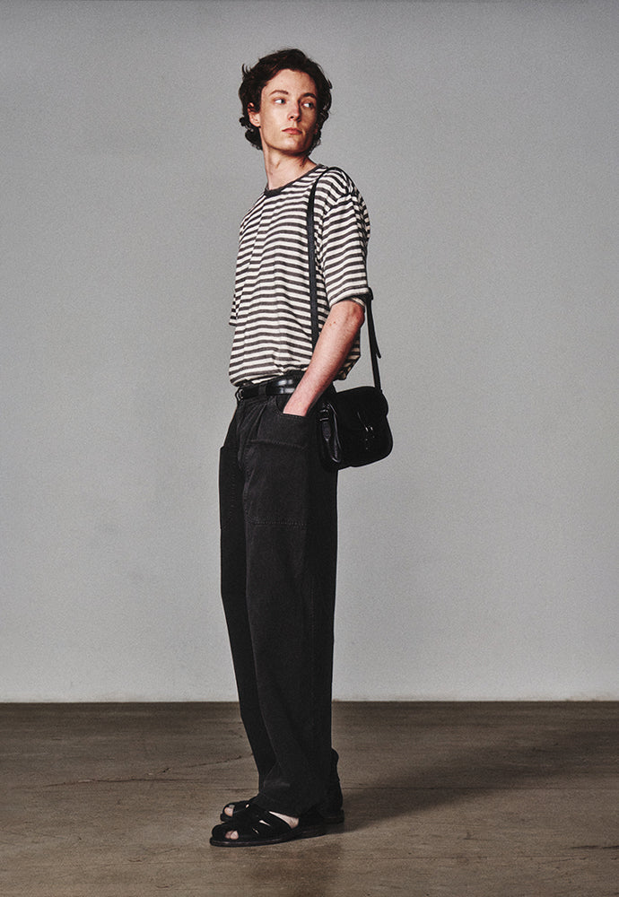 Art if acts - French Stripe S/S Tee (Faded Charcoal) product image 5 | TRAB K-Fashion Australia