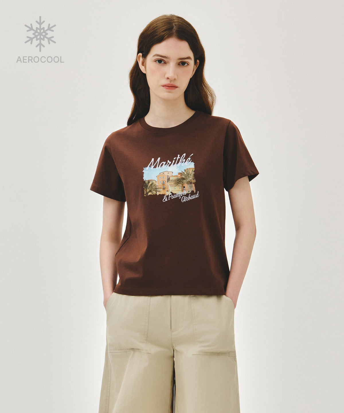 Marithe & Francois Girbaud - Aerocool Resort Graphic Tee (Brown) product image 1 | TRAB K-Fashion Australia