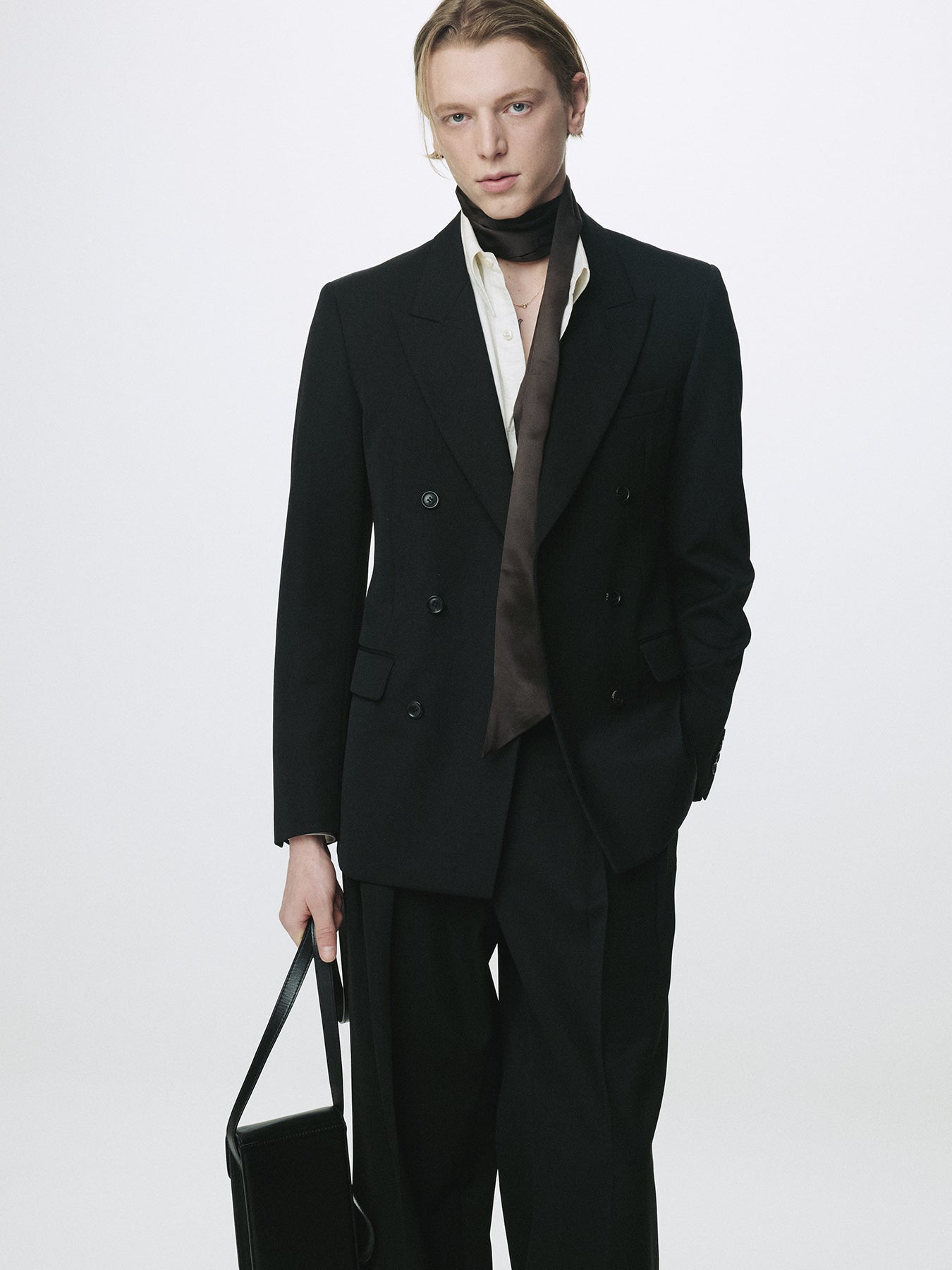 Tonywack - Wool Double-Breasted Tailored Jacket (Black) product image 6 | TRAB K-Fashion Australia