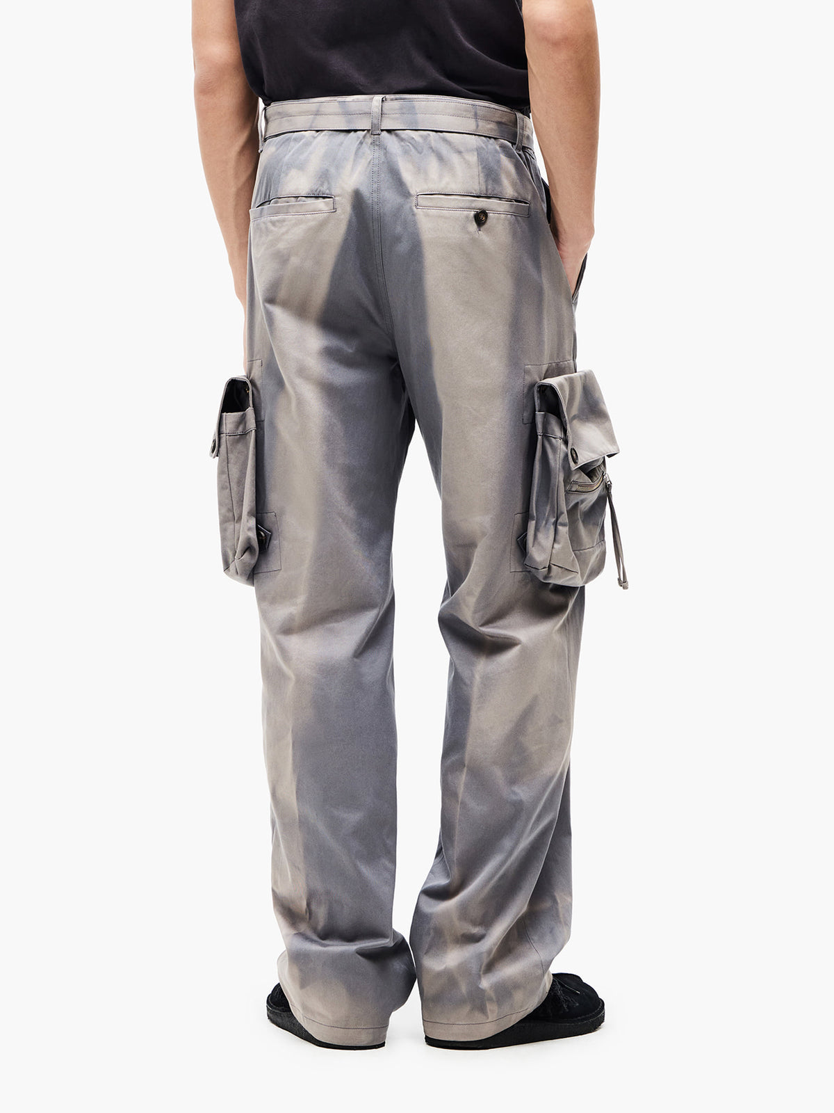 Jiyong Kim - Sun-Bleached Detachable Pocket Trousers (Grey) product image 3 | TRAB K-Fashion Australia