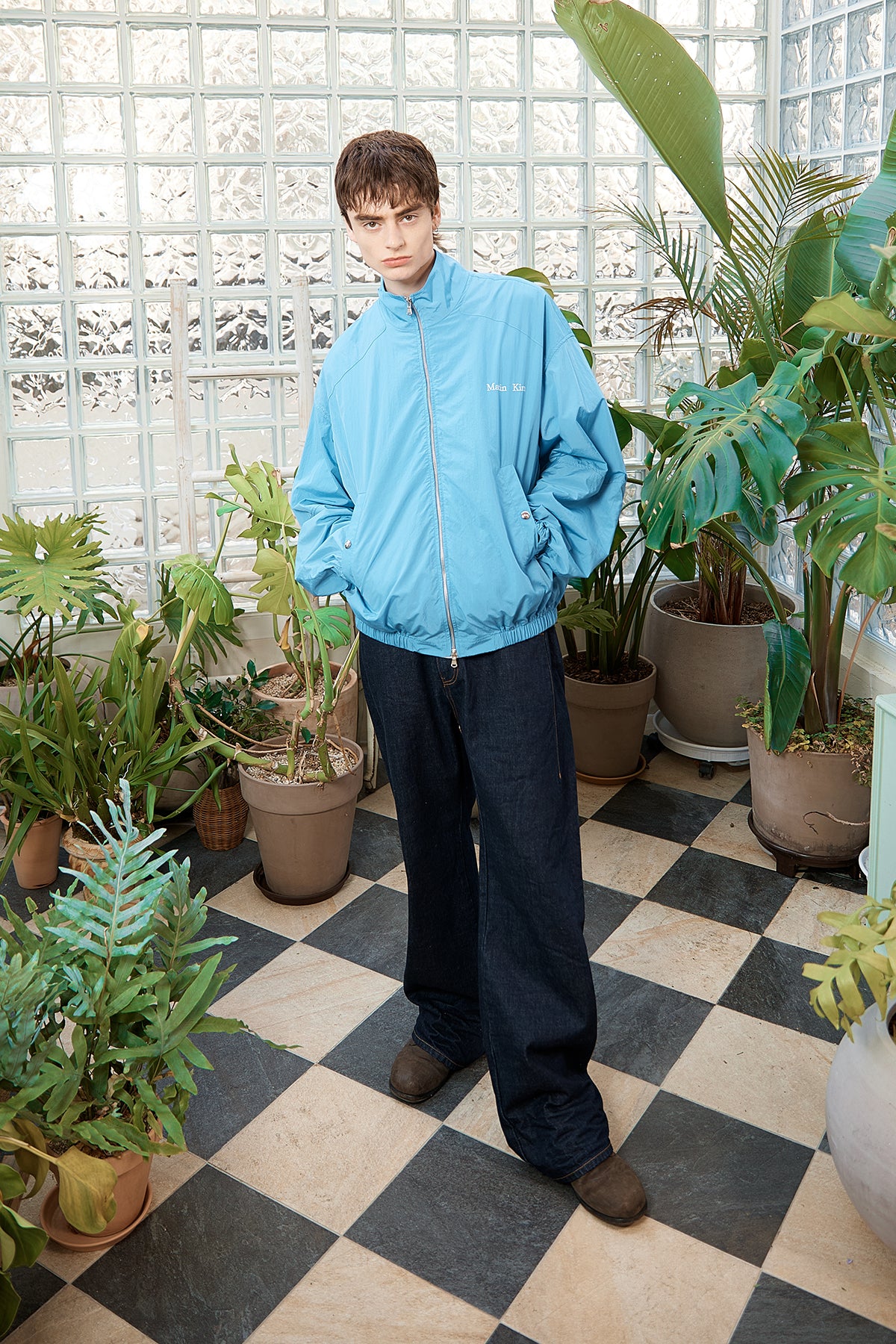 Matin Kim - Oversize Nylon Light Jumper (Light Blue) product image 12 | TRAB K-Fashion Australia