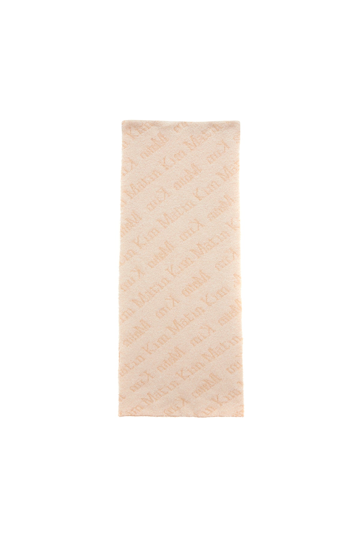 Matin Kim - Lettering Knit Muffler (Beige) product image 1 | TRAB K-Fashion Australia