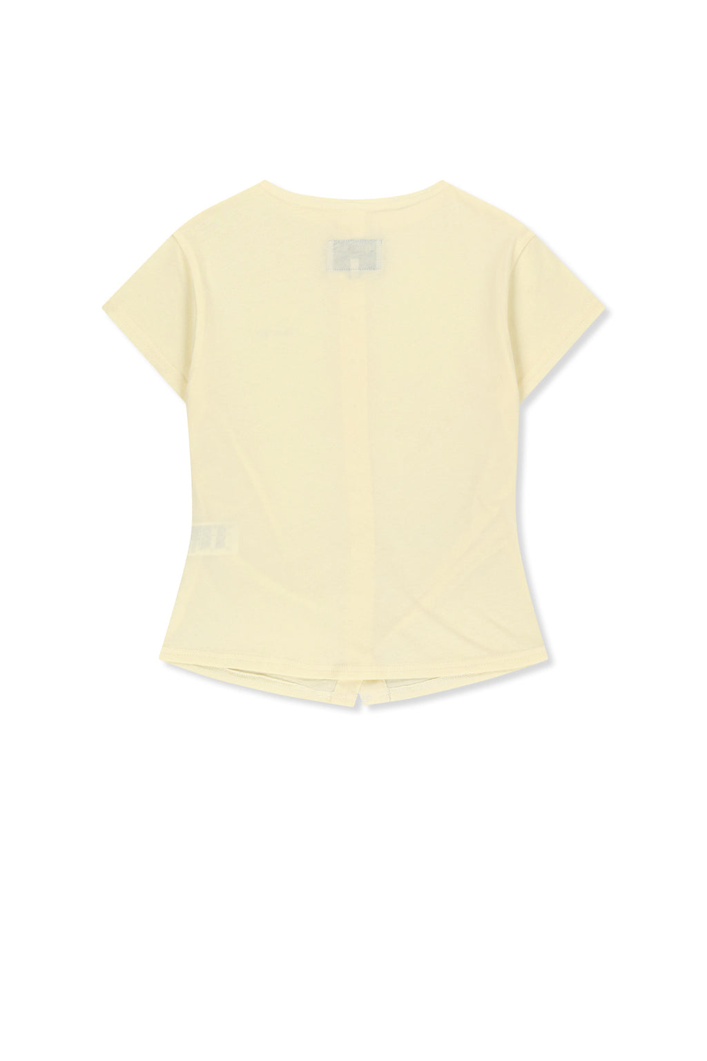 Matin Kim - Side Shirring Button Top (Cream) product image 2 | TRAB K-Fashion Australia