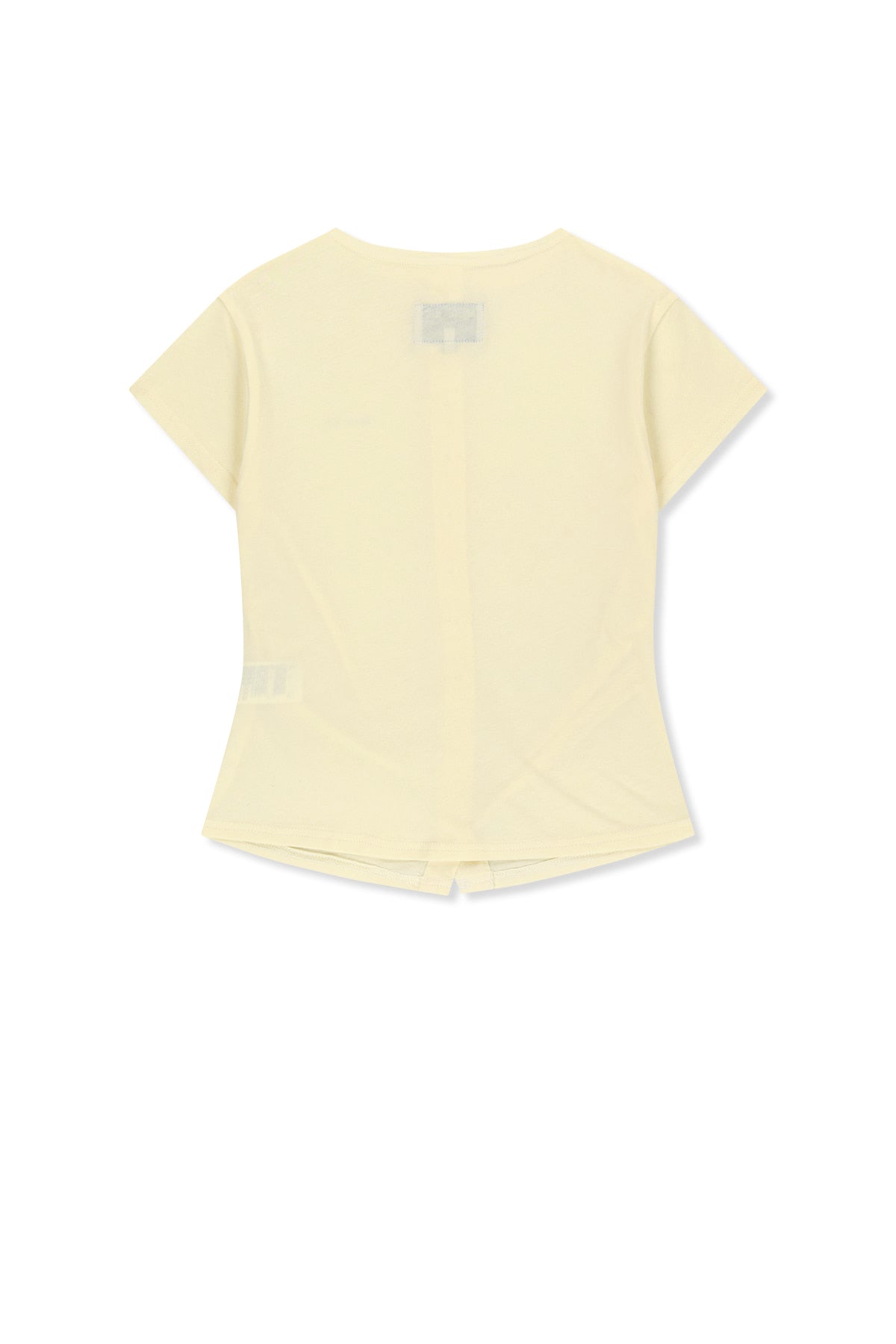 Matin Kim - Side Shirring Button Top (Cream) product image 2 | TRAB K-Fashion Australia
