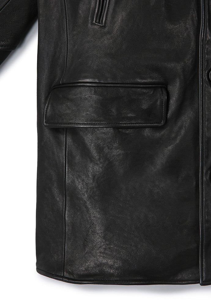 Art if acts - Washed Lambskin Vegetable Car Coat (Black) product image 13 | TRAB K-Fashion Australia