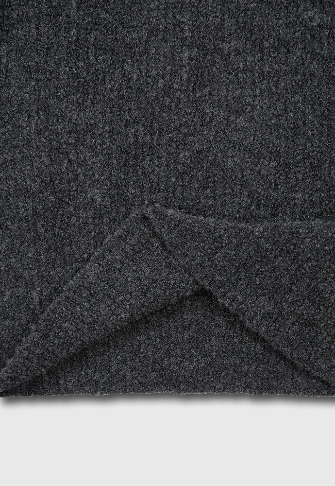 Tonywack - Wool Blend Boucle Zip Sweater (Dark Grey) product image 12 | TRAB K-Fashion Australia