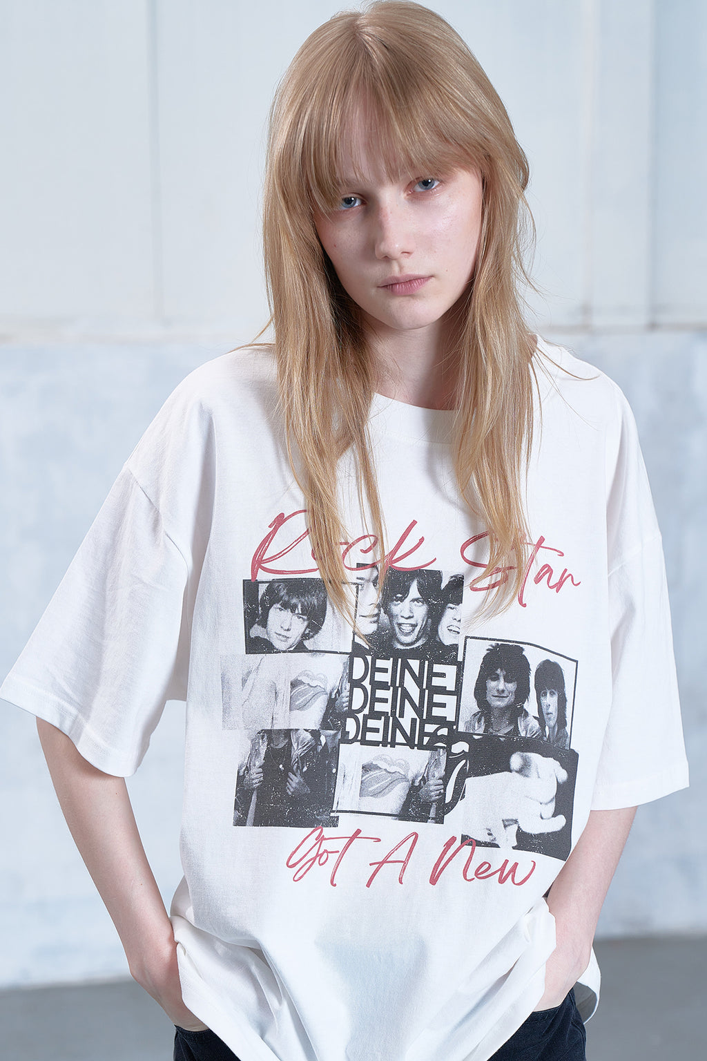 Deinet - Band Graphic T-Shirt (White) product image 6 | TRAB K-Fashion Australia