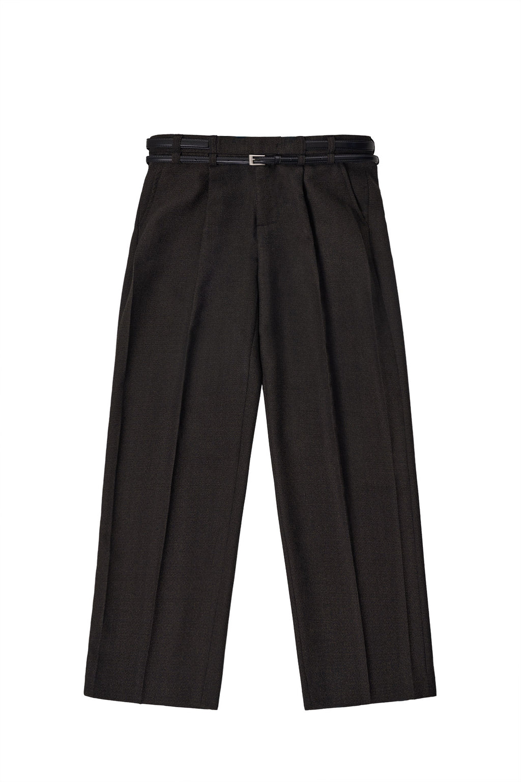 STU - Crease Double Belt Slacks (Brown) product image 16 | TRAB K-Fashion Australia