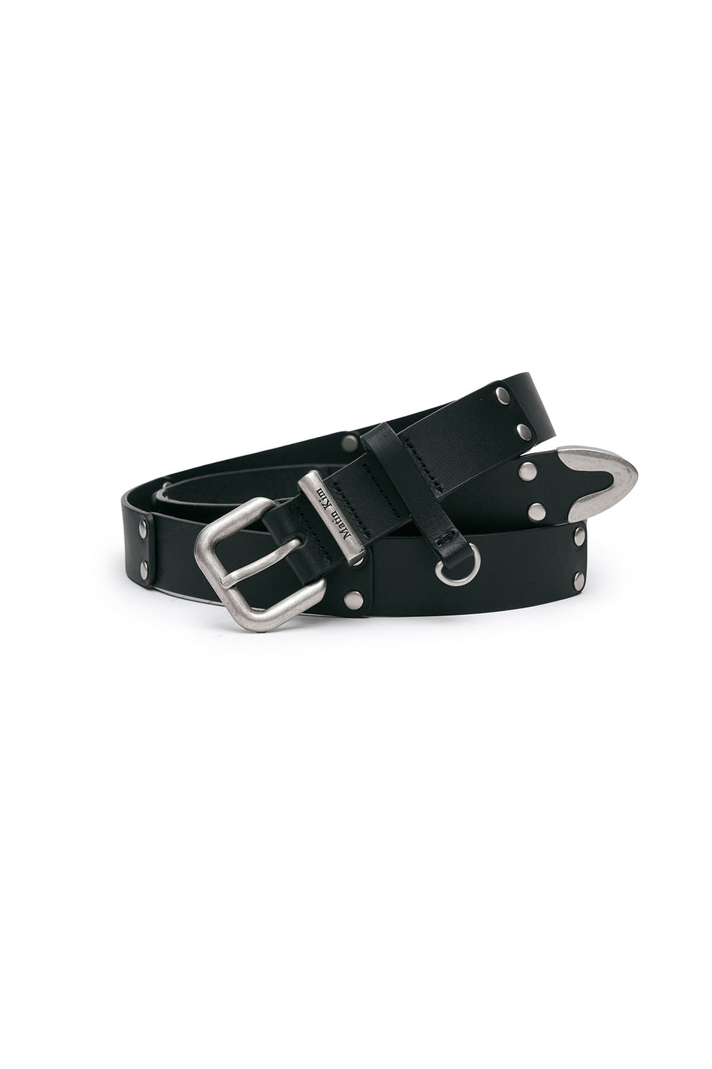 Matin Kim - Double Stud Leather Belt (Black) product image 1 | TRAB K-Fashion Australia