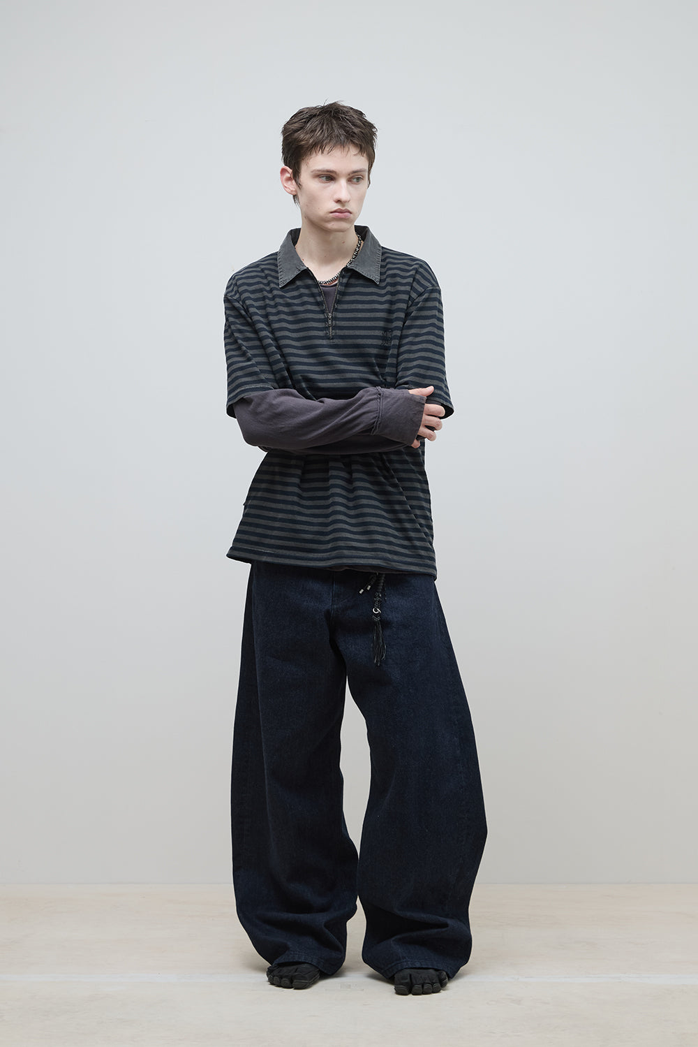 Hatchingroom - VTG Stripe Polo Tee (1/2 Blue) product image 10 | TRAB K-Fashion Australia