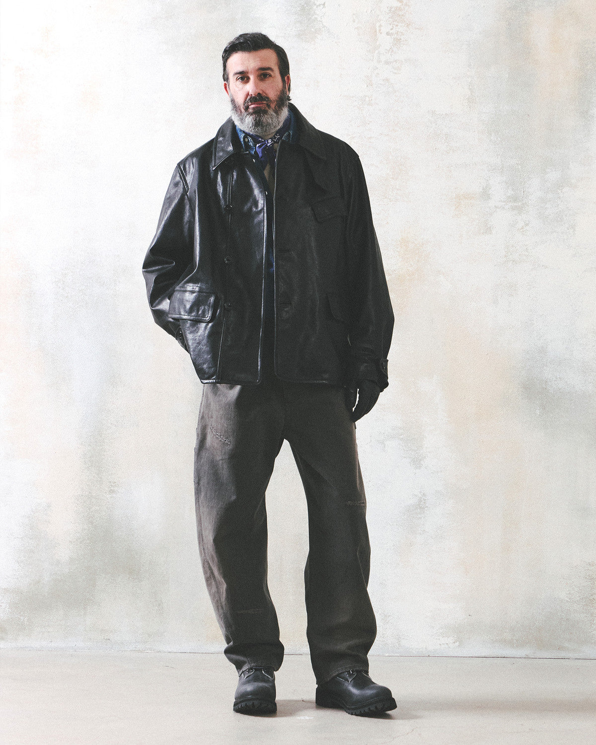 Eastlogue - Damaged Carpenter Pants (Vintage Charcoal) product image 1 | TRAB K-Fashion Australia
