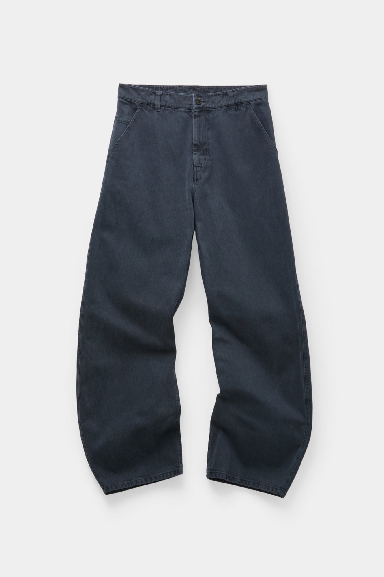 Coor - Moleskin High Waist Curve Pants (Grayish Blue) product image 1 | TRAB K-Fashion Australia