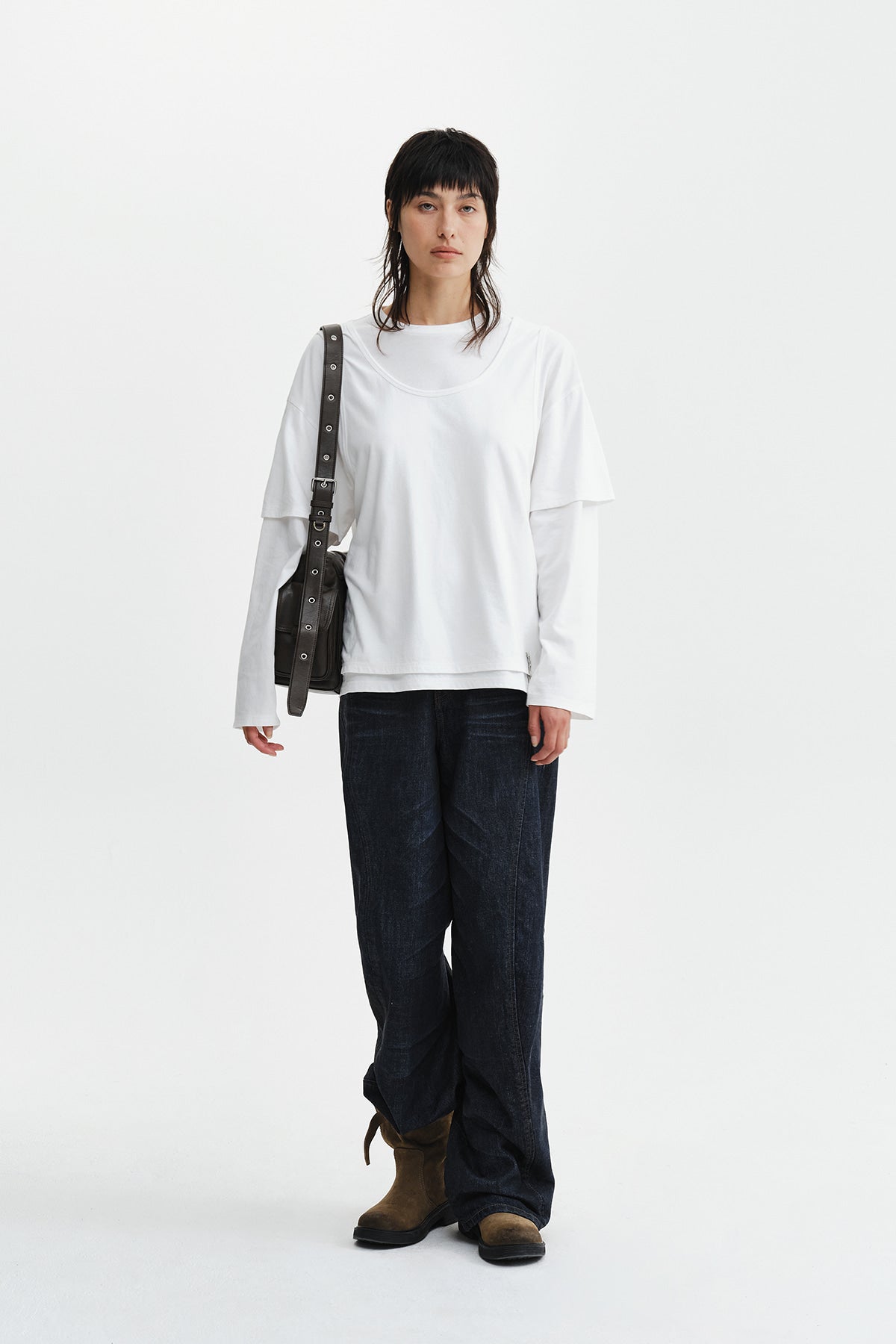 Matin Kim - Cross Back Layered Top (White) product image 8 | TRAB K-Fashion Australia