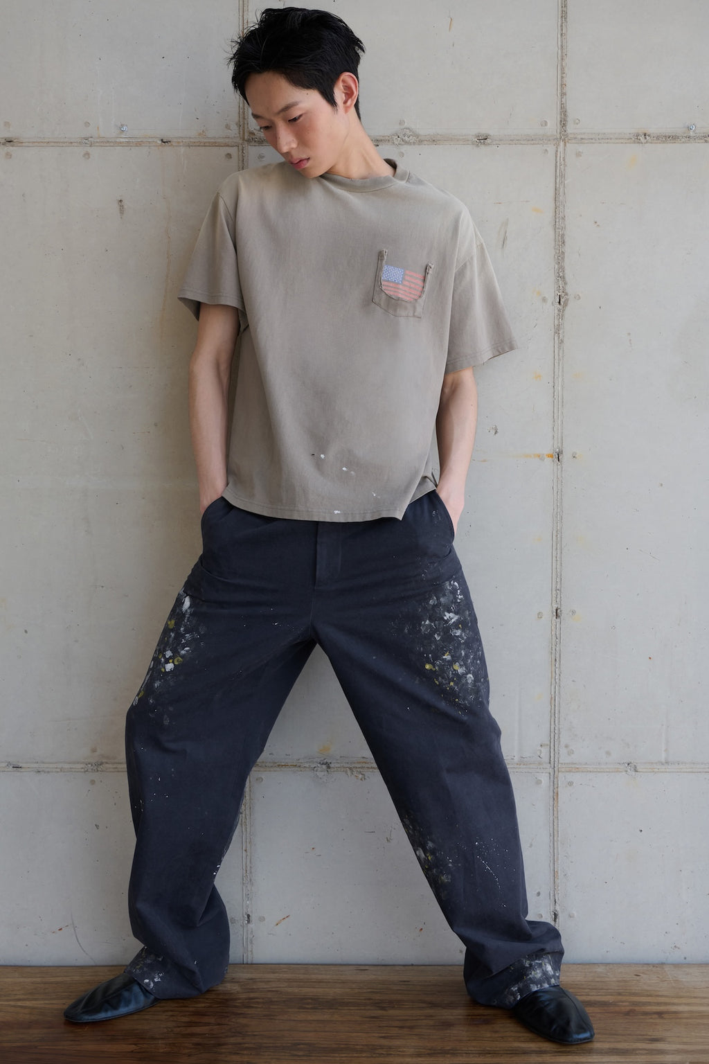 STU - Usa Flag T-shirt (Beige) product image 9 | TRAB K-Fashion Australia