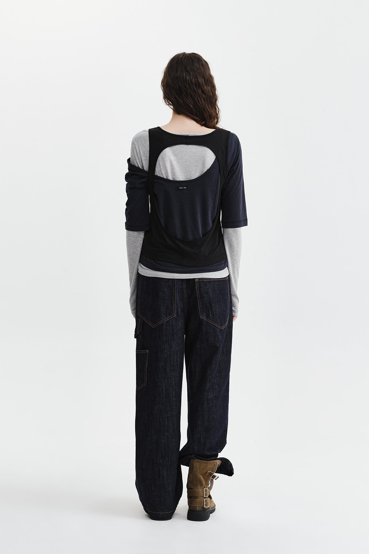 Matin Kim - Triple Layered Multi Way Top (Navy) product image 12 | TRAB K-Fashion Australia