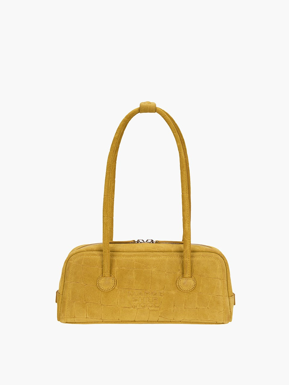 Marge Sherwood - Soft Boston Ew (Mustard Croc-Effect Suede) product image 1 | TRAB K-Fashion Australia