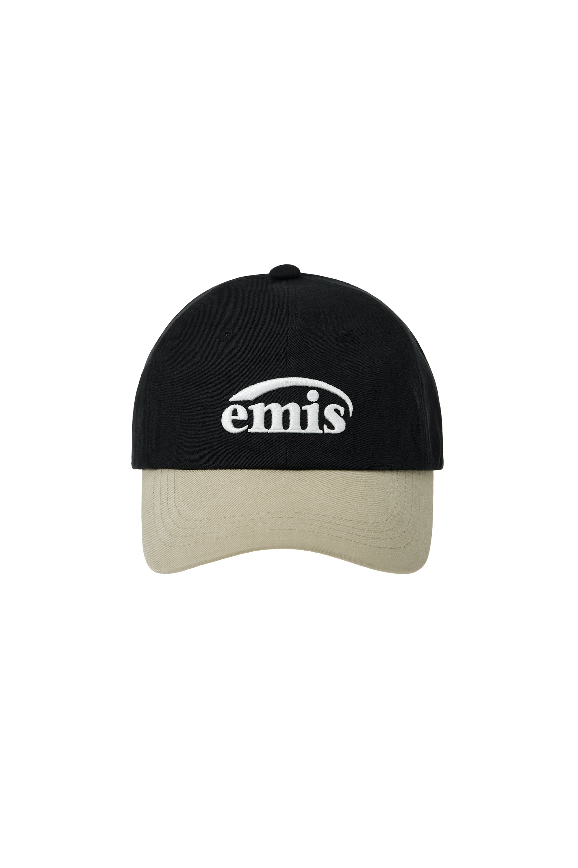 Emis - New Logo Mix Ball Cap Renewal (Beige/Black) product image 1 | TRAB K-Fashion Australia