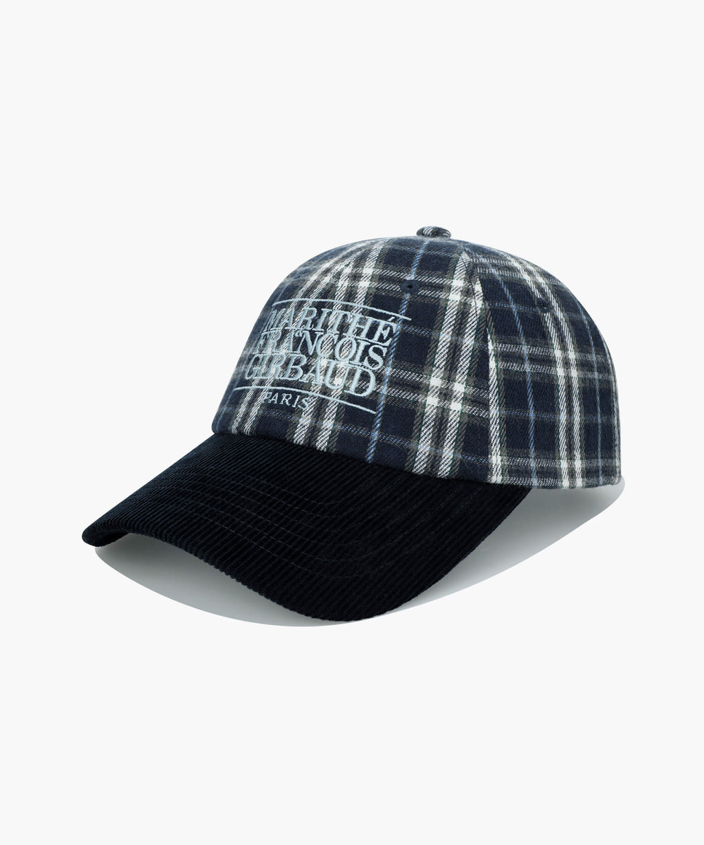 Marithe & Francois Girbaud - Classic Logo Two Tone Check Cap (Navy) product image 1 | TRAB K-Fashion Australia