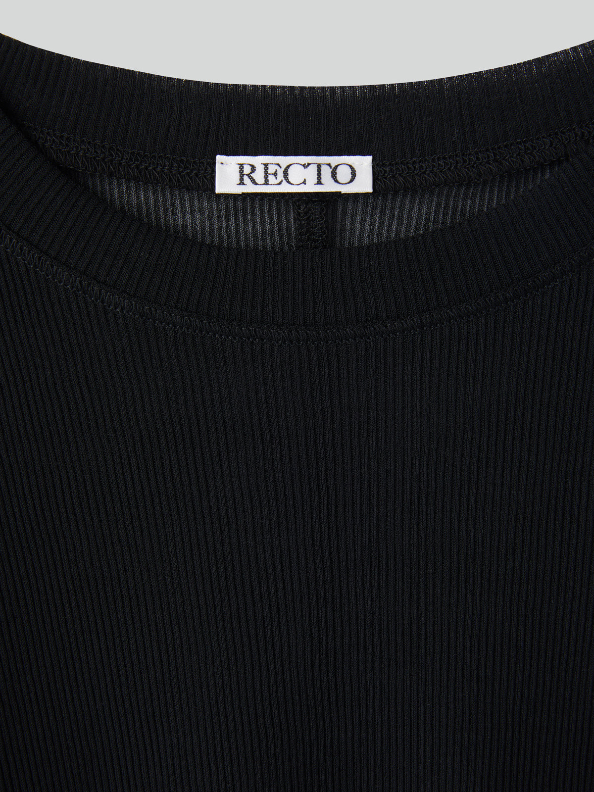 Recto - Sheer Jersey Long Sleeve Top (Black) product image 7 | TRAB K-Fashion Australia