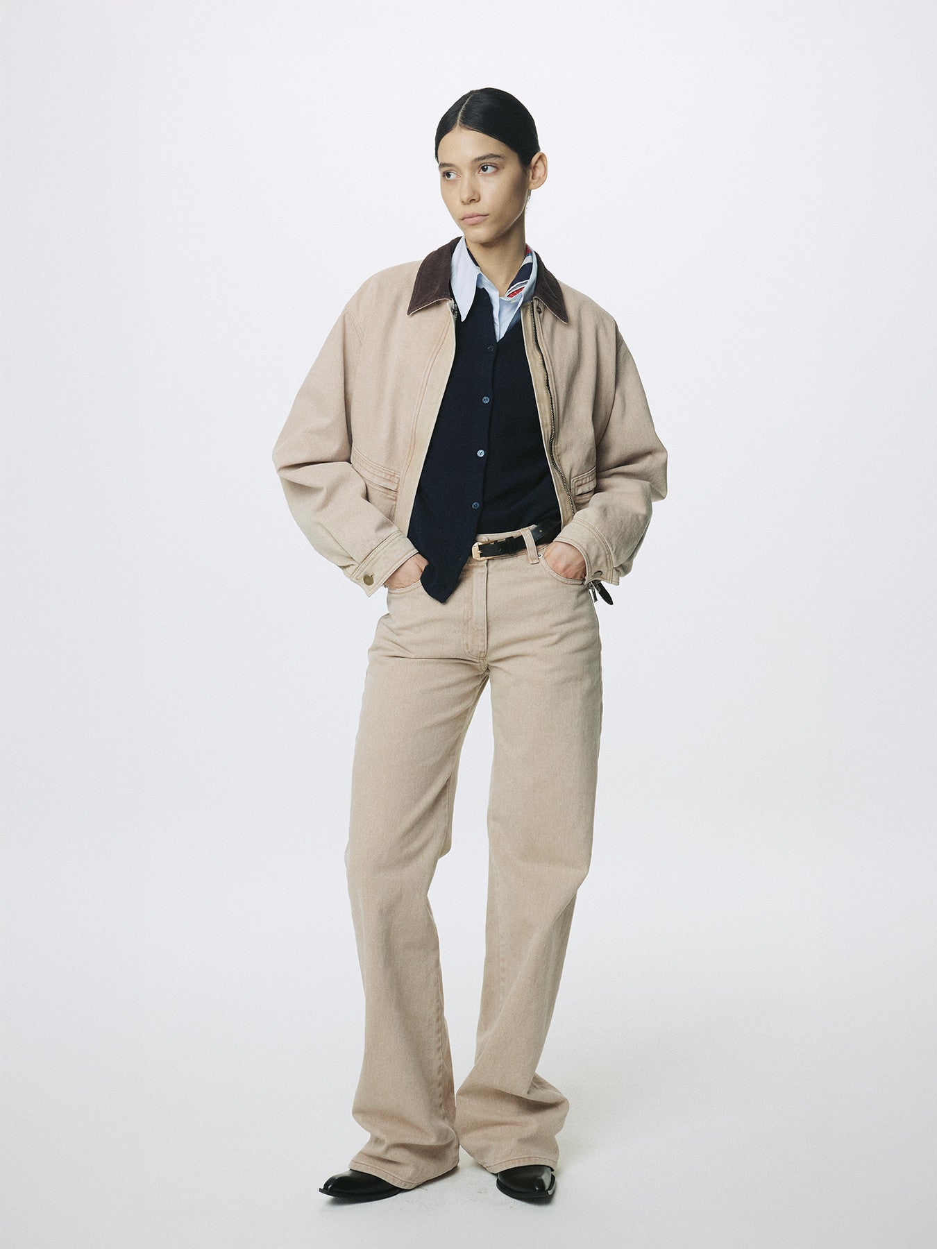 Tonywack - Cropped Work Jacket (Washed Beige) product image 8 | TRAB K-Fashion Australia