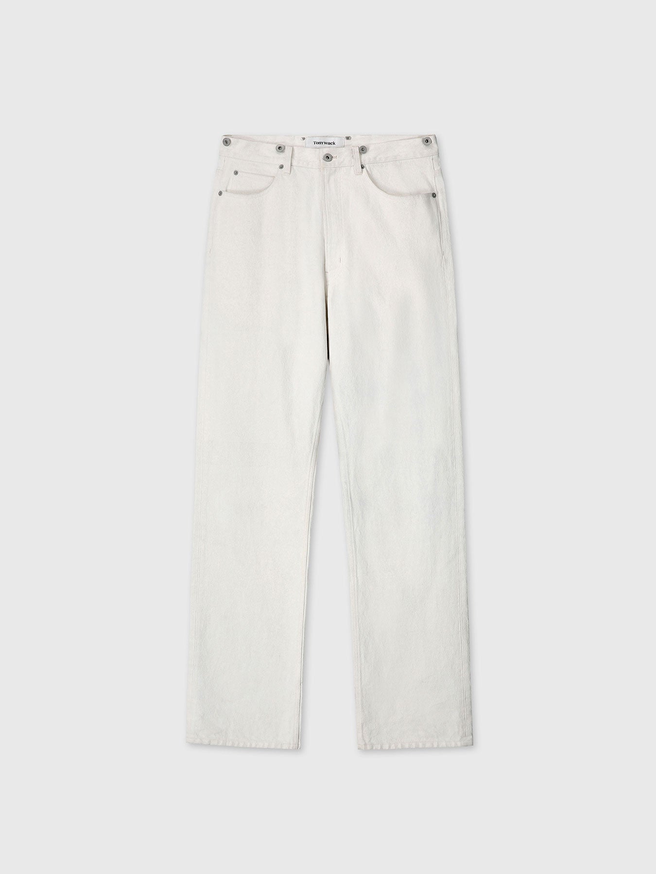 Tonywack - Loose Straight Buckle-Back Jeans (Ecru) product image 9 | TRAB K-Fashion Australia