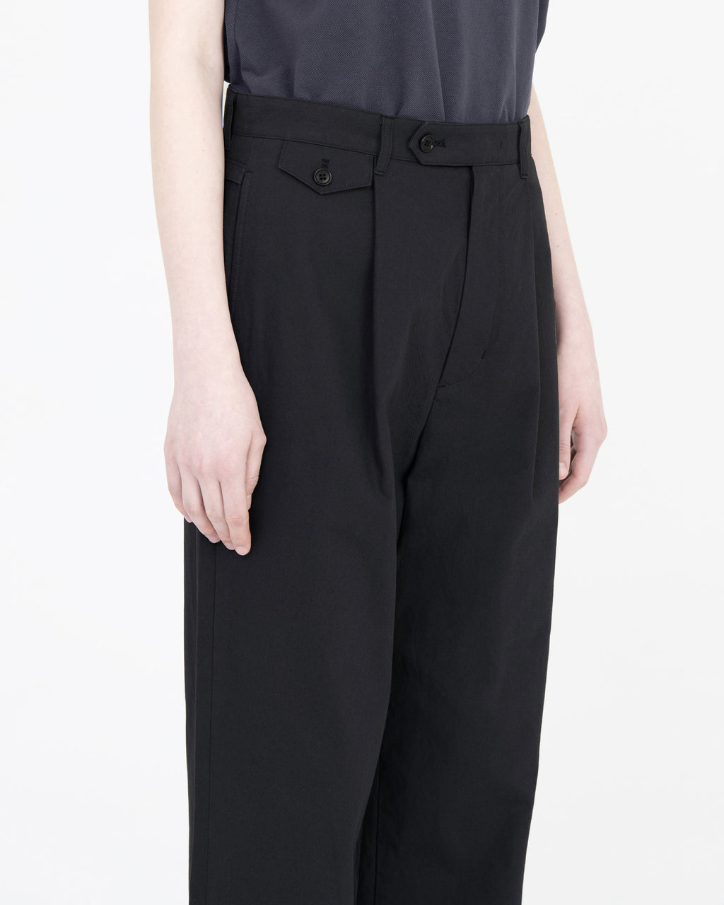 Brownyard - Loose Tapered Cotton Pants (Black) product image 4 | TRAB K-Fashion Australia