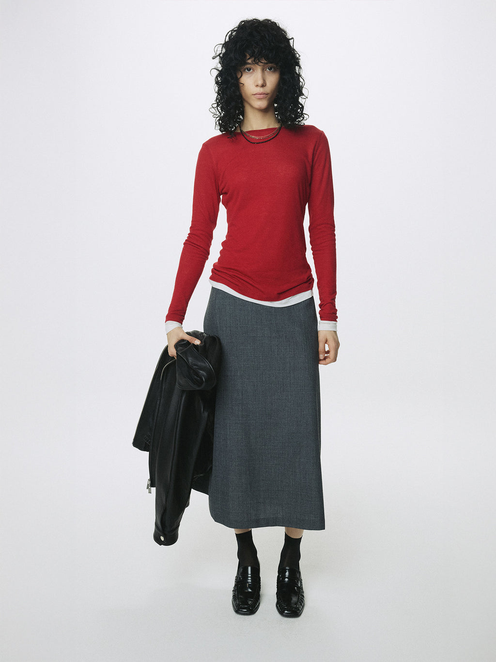 Tonywack - Wool Midi Skirt (Grey) product image 7 | TRAB K-Fashion Australia