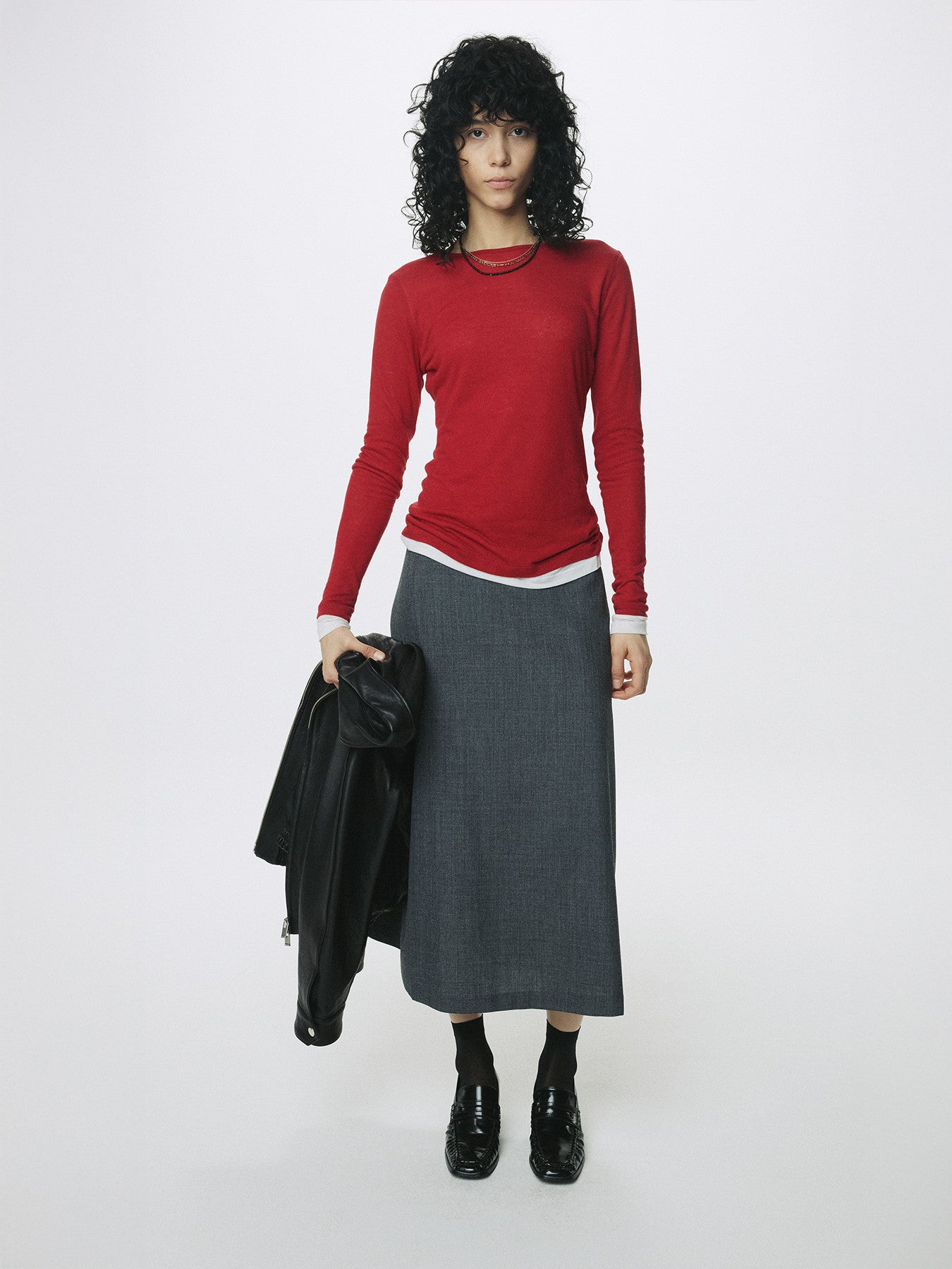 Tonywack - Wool Midi Skirt (Grey) product image 7 | TRAB K-Fashion Australia