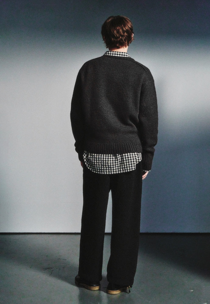 Art if acts - Boucle Saddle Neck Knit (Charcoal) product image 3 | TRAB K-Fashion Australia