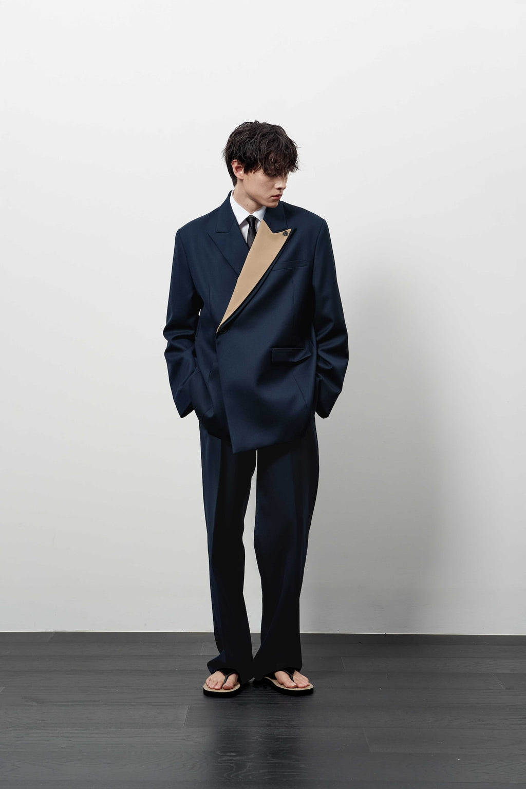 Stu - Layered Lapel Blazer (Navy) product image 6 | TRAB K-Fashion Australia