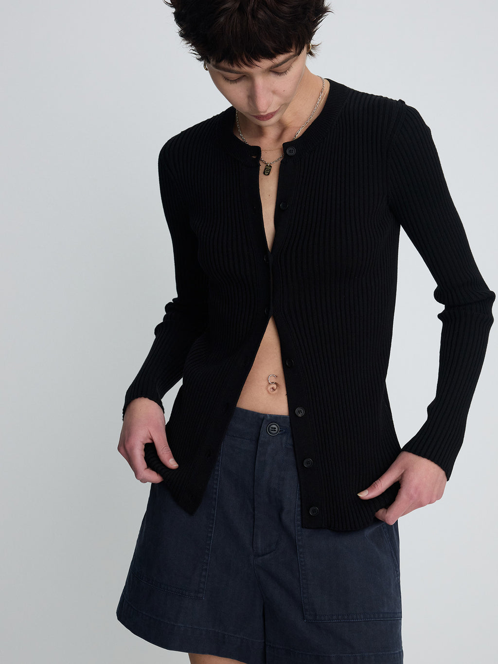 Tonywack - Garment Washed Hbt Fatigue  Shorts (Faded Navy) product image 8 | TRAB K-Fashion Australia