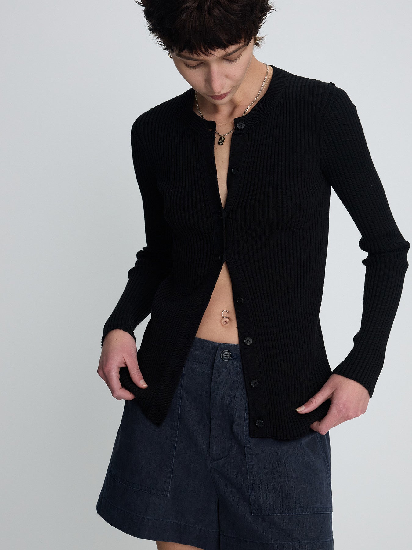 Tonywack - Garment Washed Hbt Fatigue  Shorts (Faded Navy) product image 8 | TRAB K-Fashion Australia