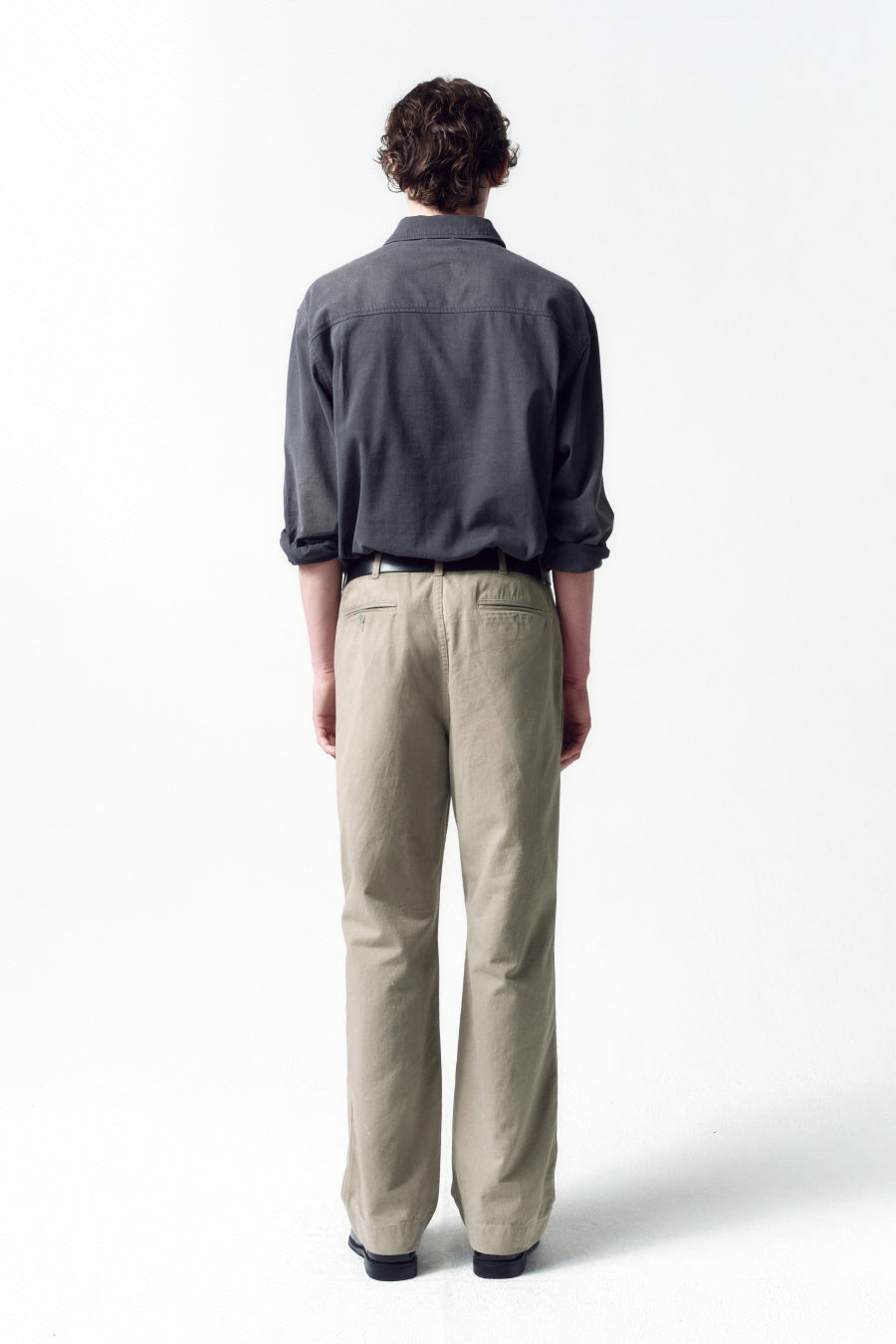 Insilence - Ghost Pocket Denim Shirt (Washed Grey) product image 4 | TRAB K-Fashion Australia